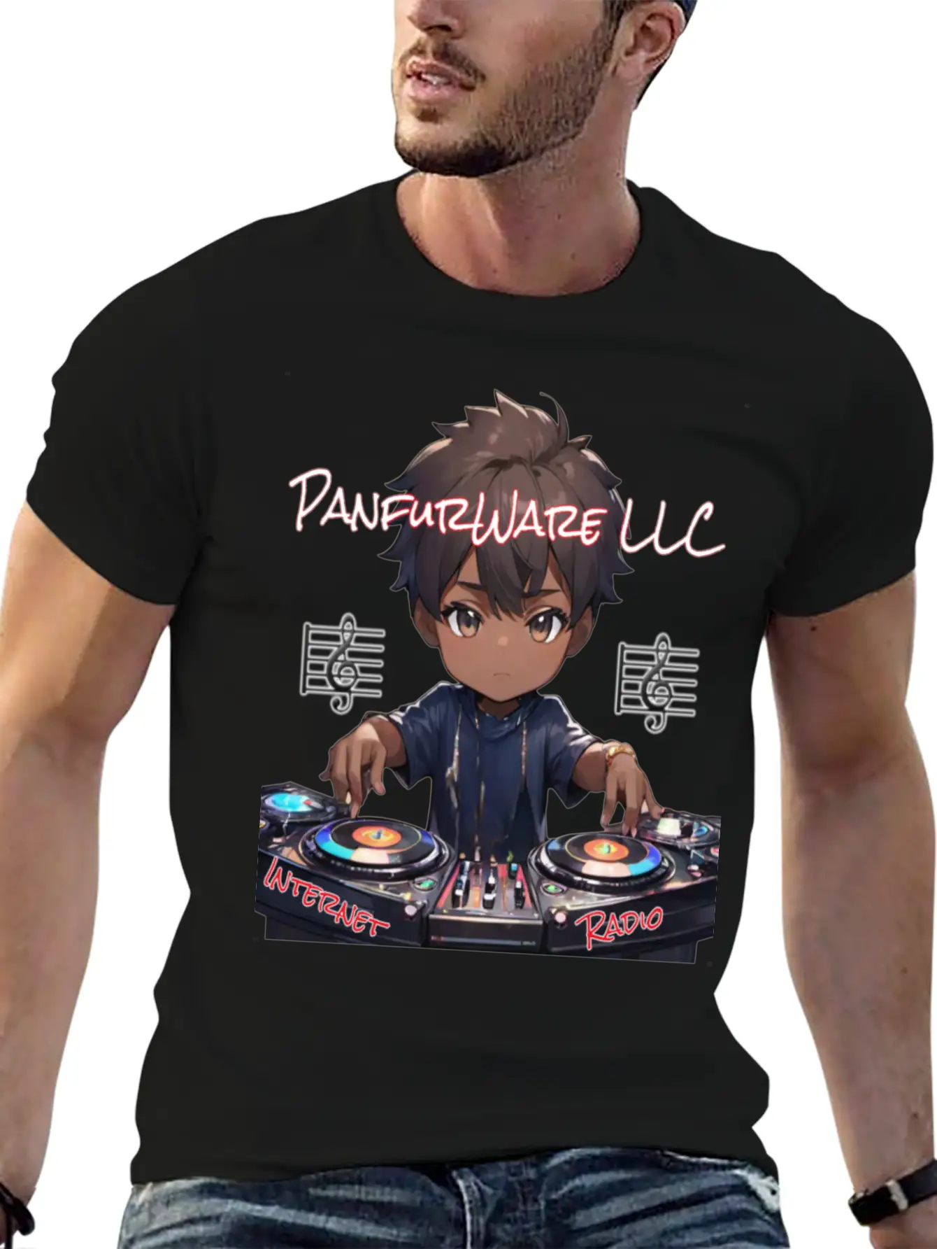 PanfurWare LLC Internet Radio Modern Fit Casual T-Shirt ��� Clean And Versatile Design