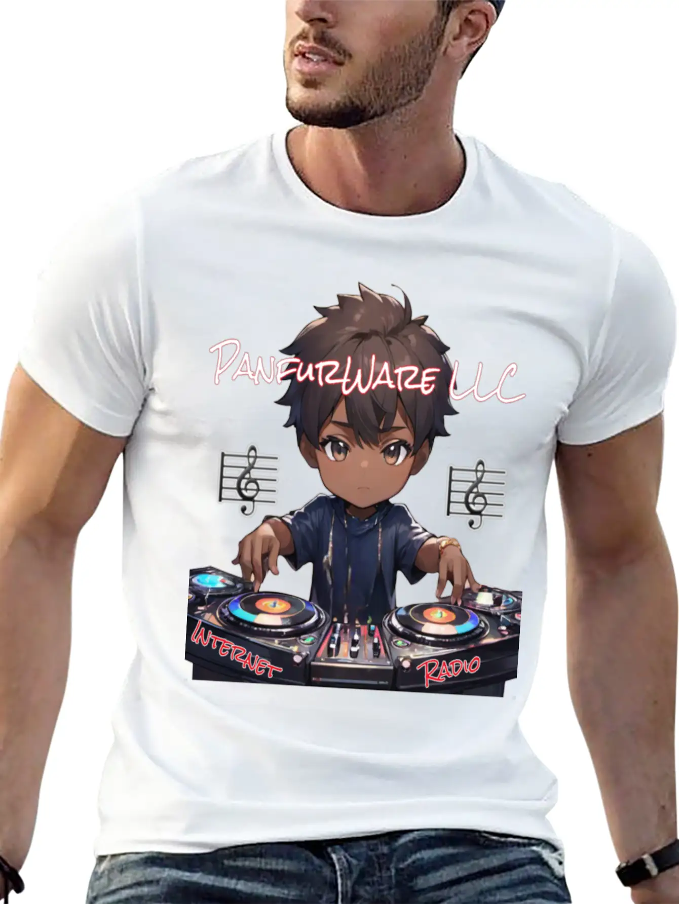 PanfurWare LLC Internet Radio Modern Fit Casual T-Shirt ��� Clean And Versatile Design