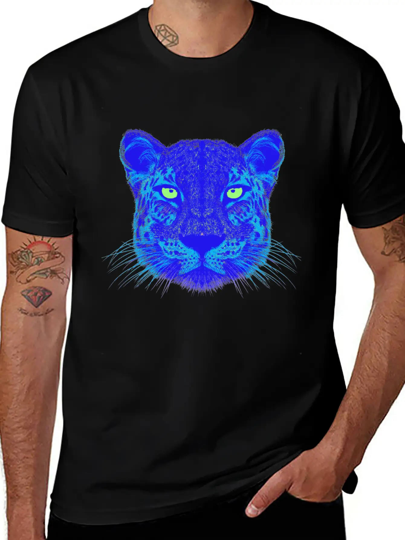 Panther EDM Lightweight Cotton T-Shirt – Daily Comfort Graphic Shirt