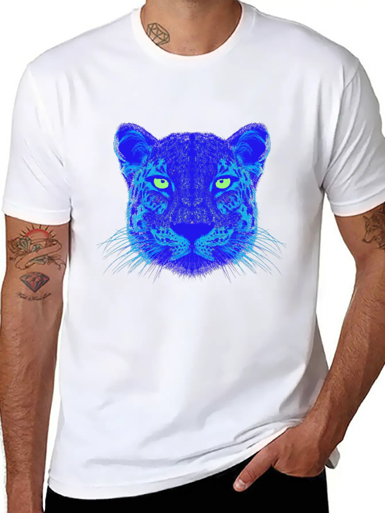 Panther EDM Lightweight Cotton T-Shirt – Daily Comfort Graphic Shirt