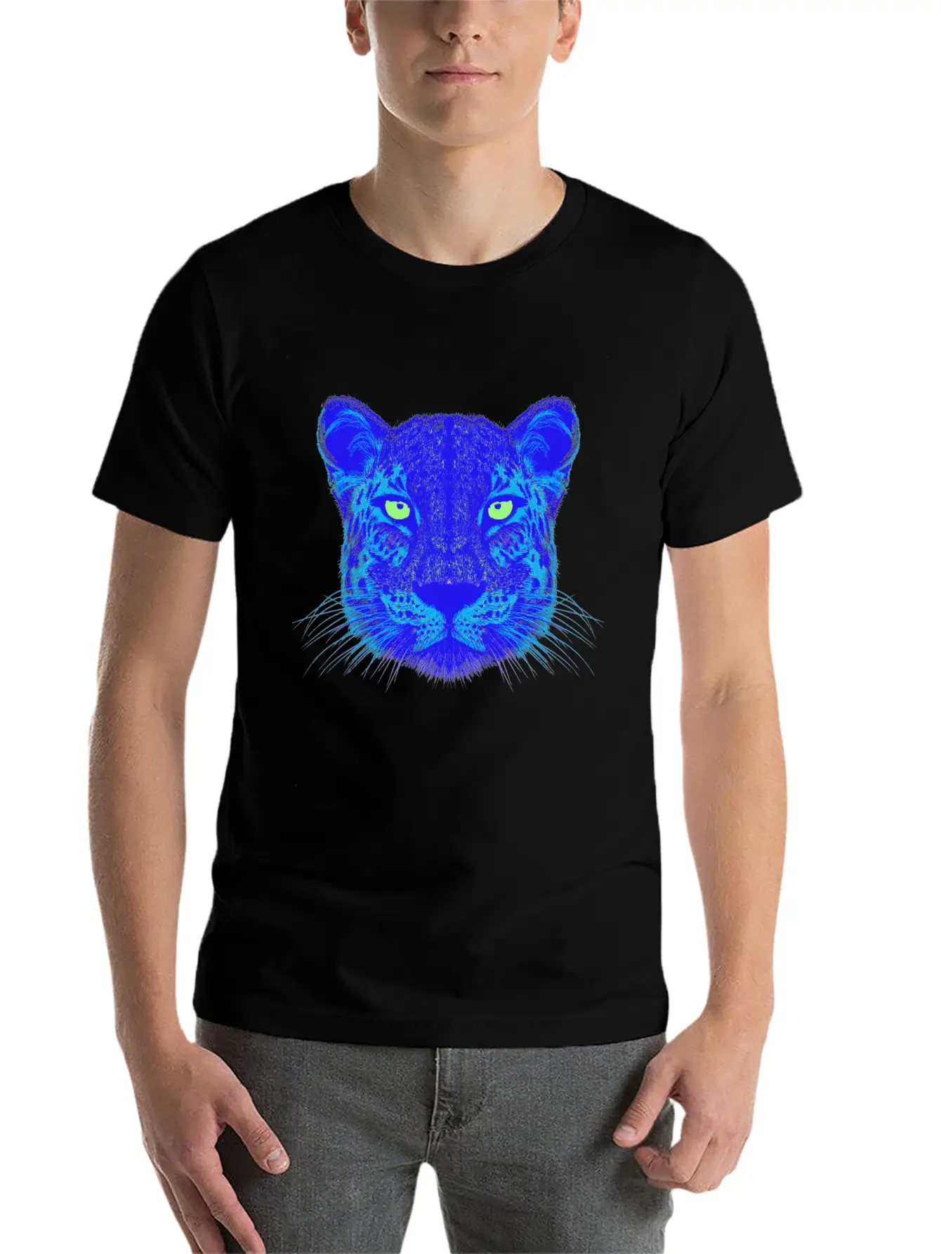 Panther EDM Lightweight Cotton T-Shirt – Daily Comfort Graphic Shirt