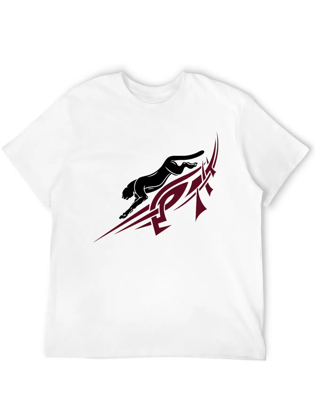 Panther With Tribal, Tattoo. Basic Graphic T-Shirt – Daily Comfort In Soft Cotton