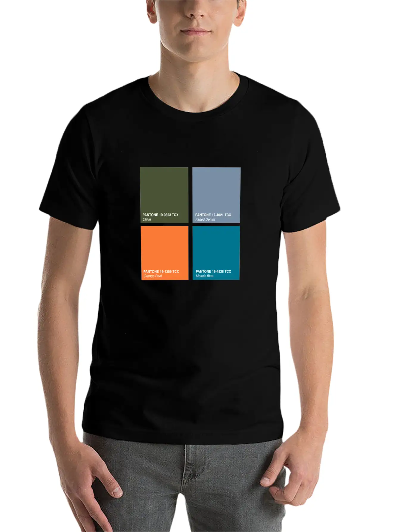 Pantone 2020 Color Palette Pt. 2 - Chive - Faded Lightweight Cotton T-Shirt – Daily Comfort Graphic Shirt