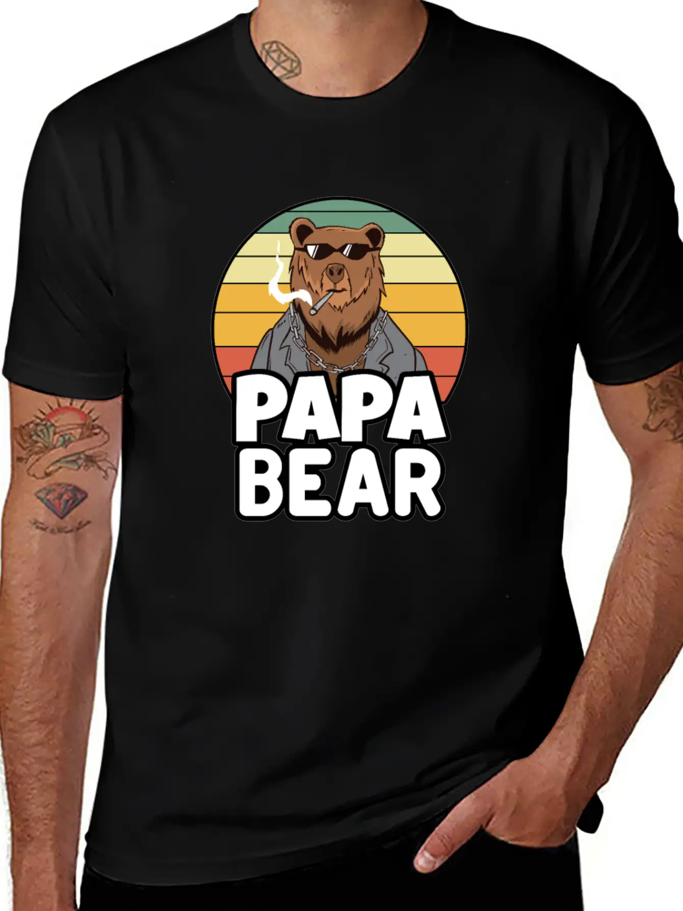 Papa Bear - Funny Gift For Dads With A Cool Bear Soft Cotton Short Sleeve Tee – Unisex Wardrobe Staple