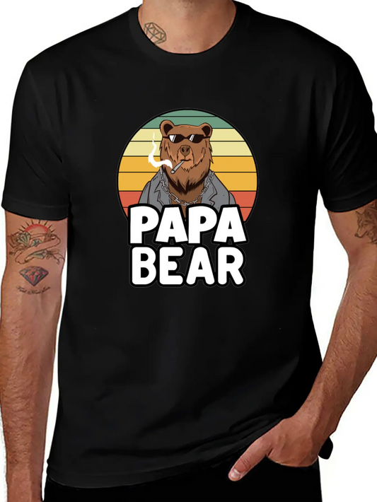 Papa Bear - Funny Gift For Dads With A Cool Bear Soft Cotton Short Sleeve Tee – Unisex Wardrobe Staple