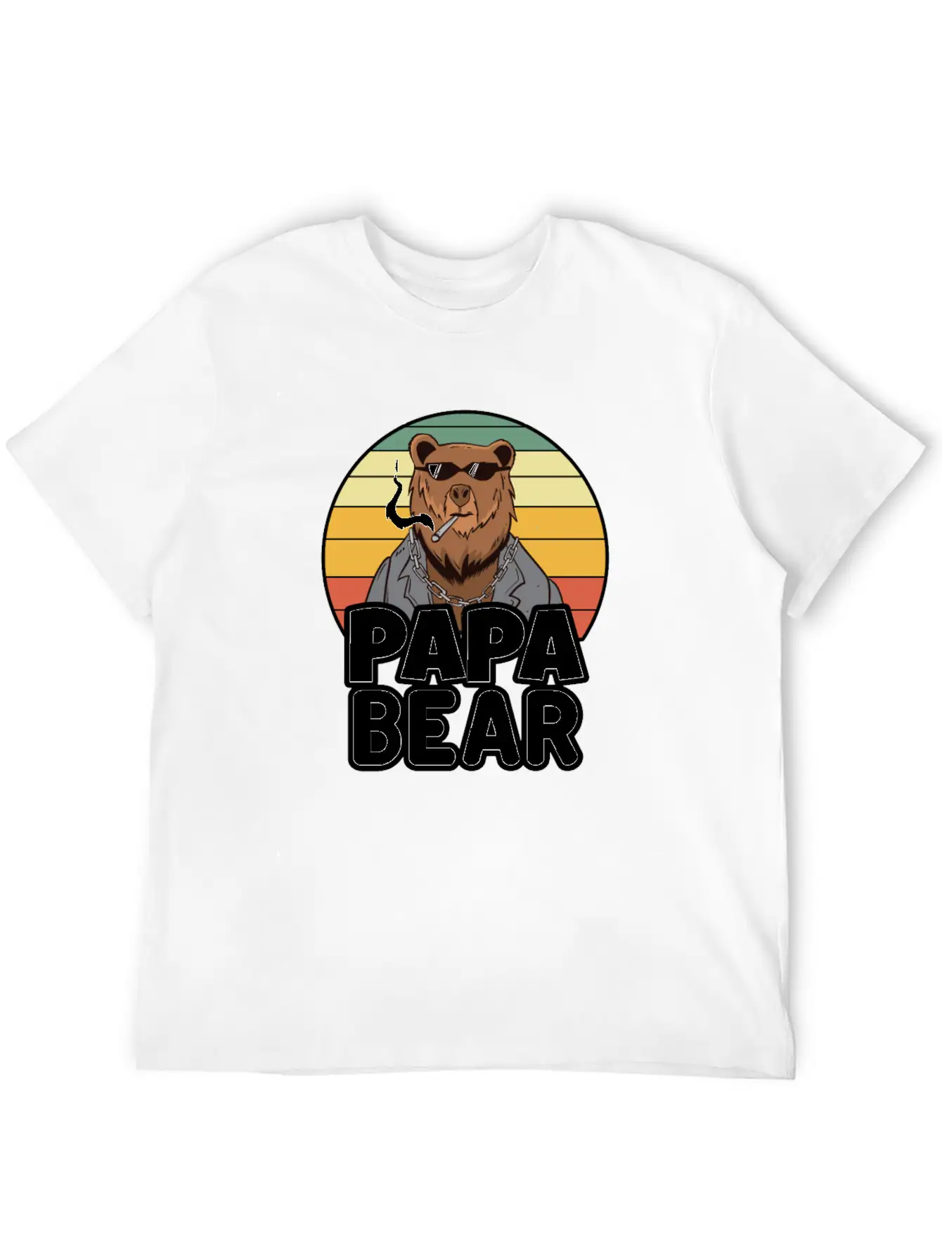 Papa Bear - Funny Gift For Dads With A Cool Bear Soft Cotton Short Sleeve Tee – Unisex Wardrobe Staple