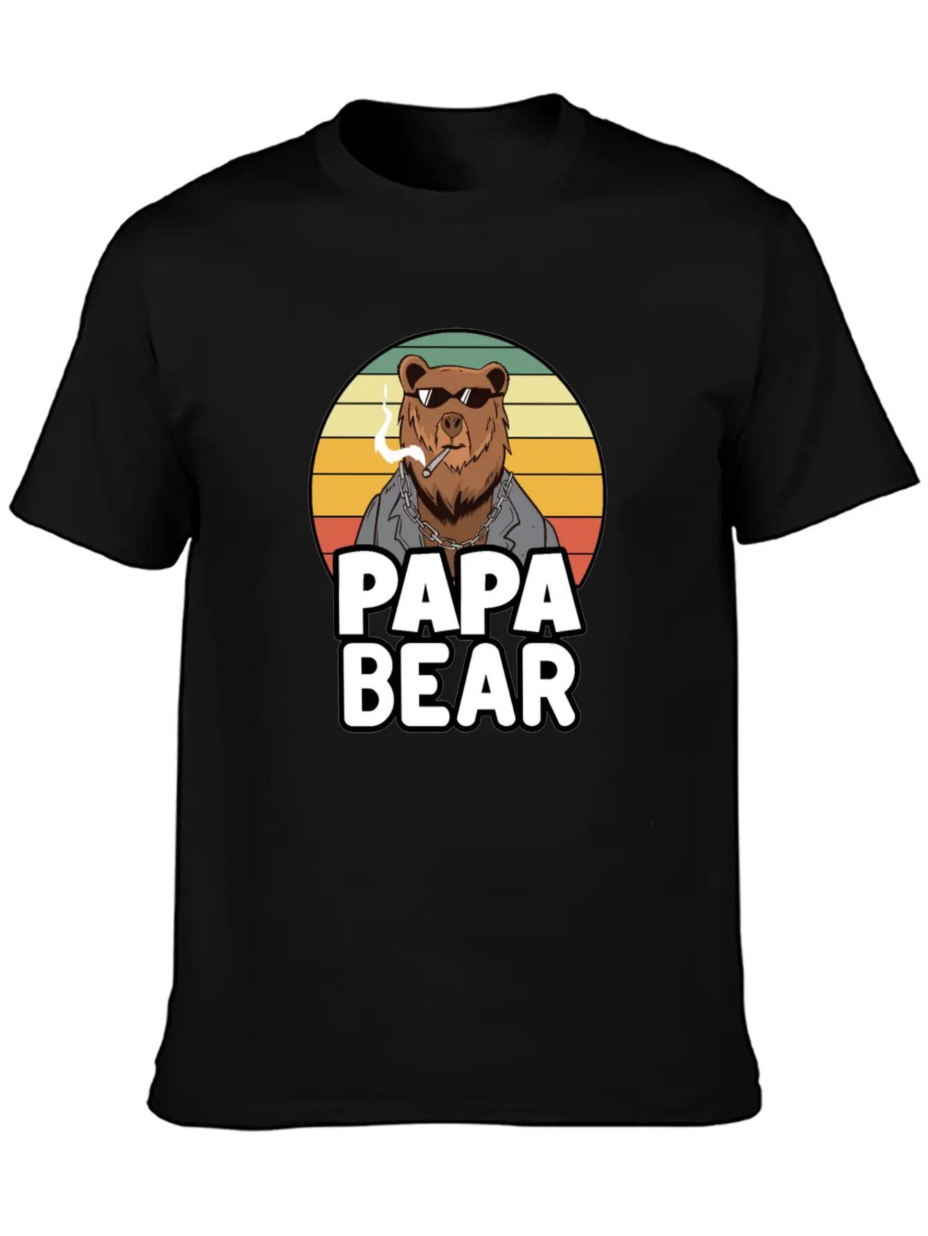 Papa Bear - Funny Gift For Dads With A Cool Bear Soft Cotton Short Sleeve Tee – Unisex Wardrobe Staple