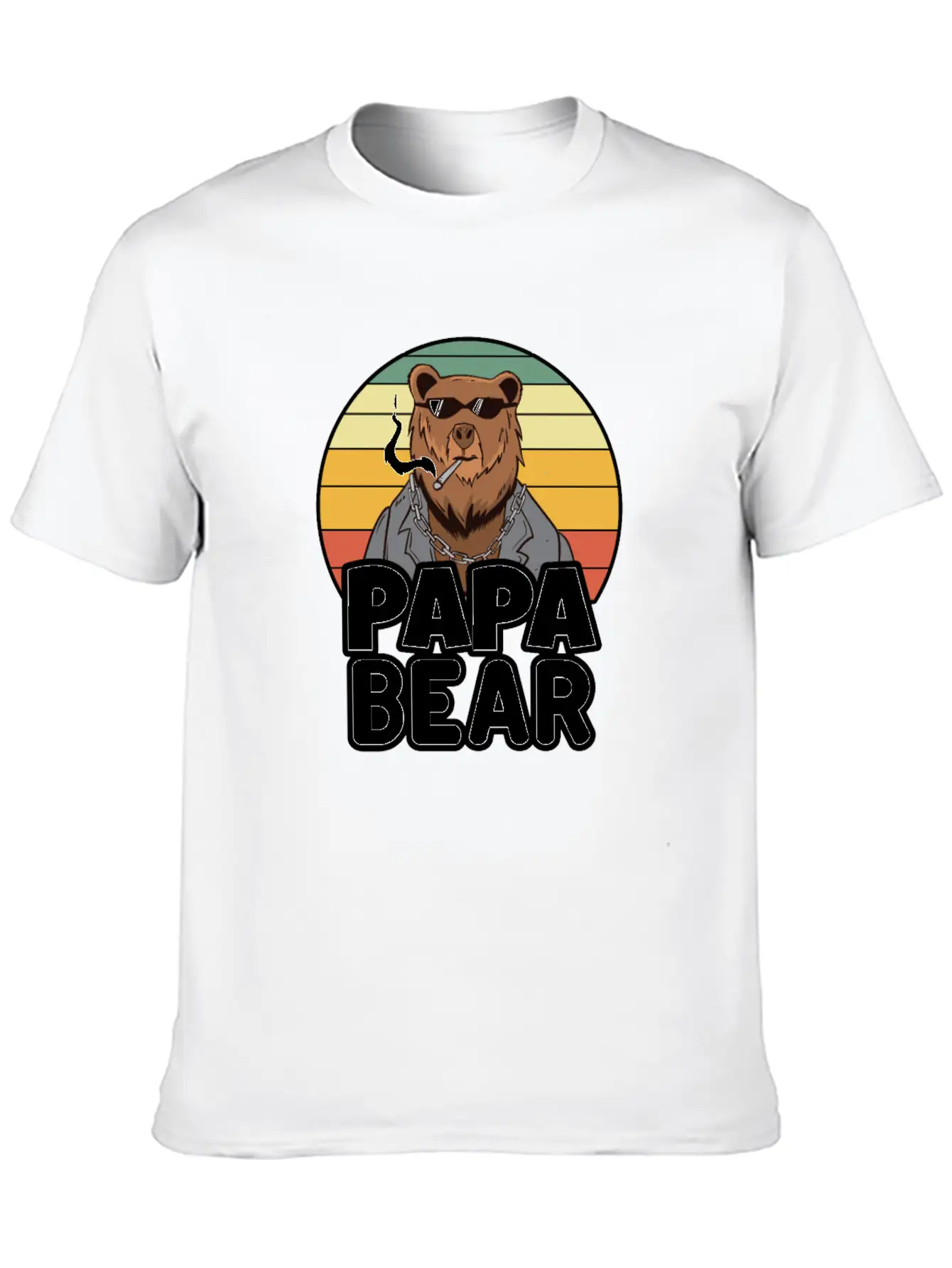 Papa Bear - Funny Gift For Dads With A Cool Bear Soft Cotton Short Sleeve Tee – Unisex Wardrobe Staple