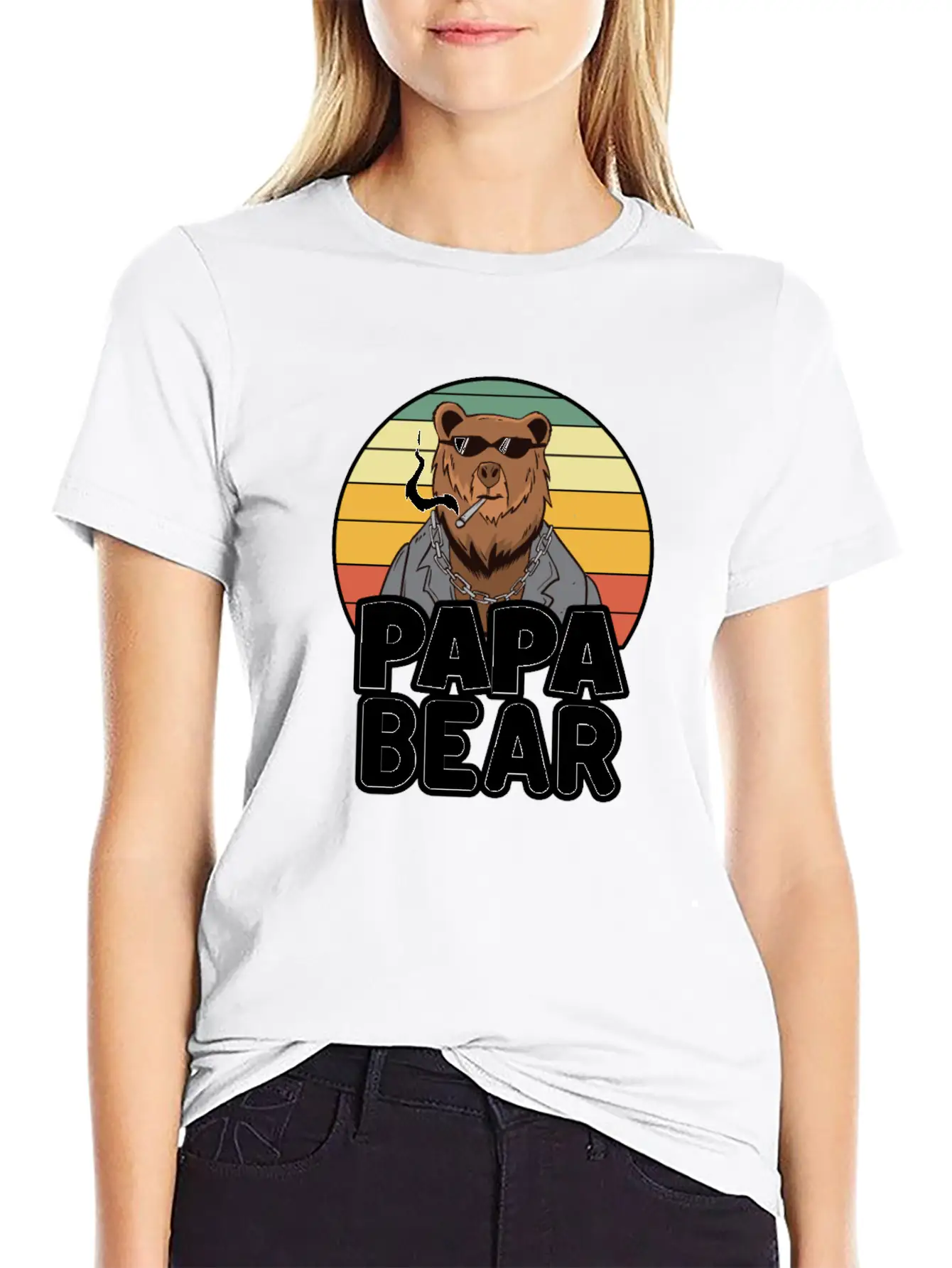 Papa Bear - Funny Gift For Dads With A Cool Bear Soft Cotton Short Sleeve Tee – Unisex Wardrobe Staple