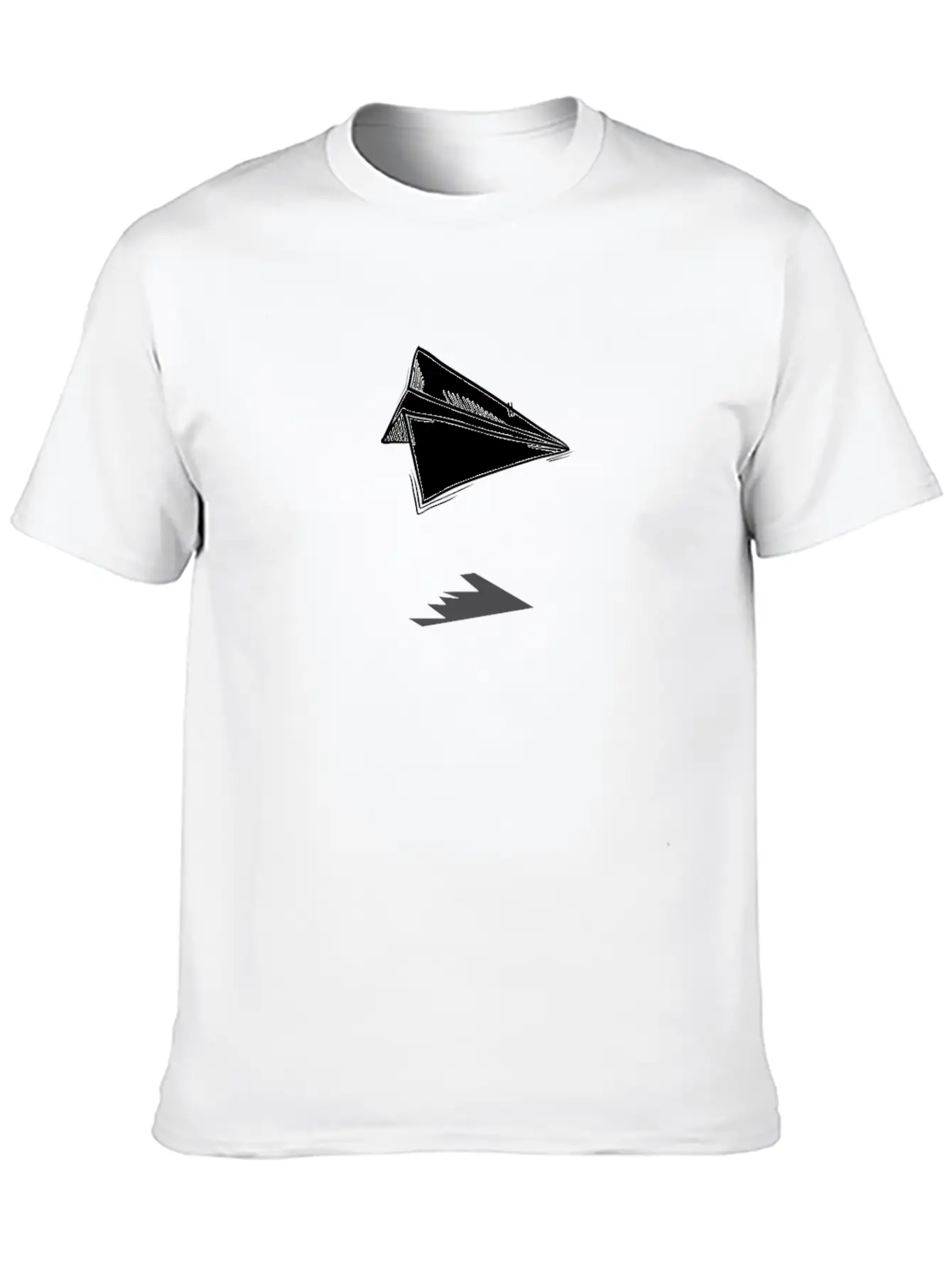 Paper Airplane Shadow Comic Plane Aircraft Soft Cotton Short Sleeve Tee – Unisex Wardrobe Staple