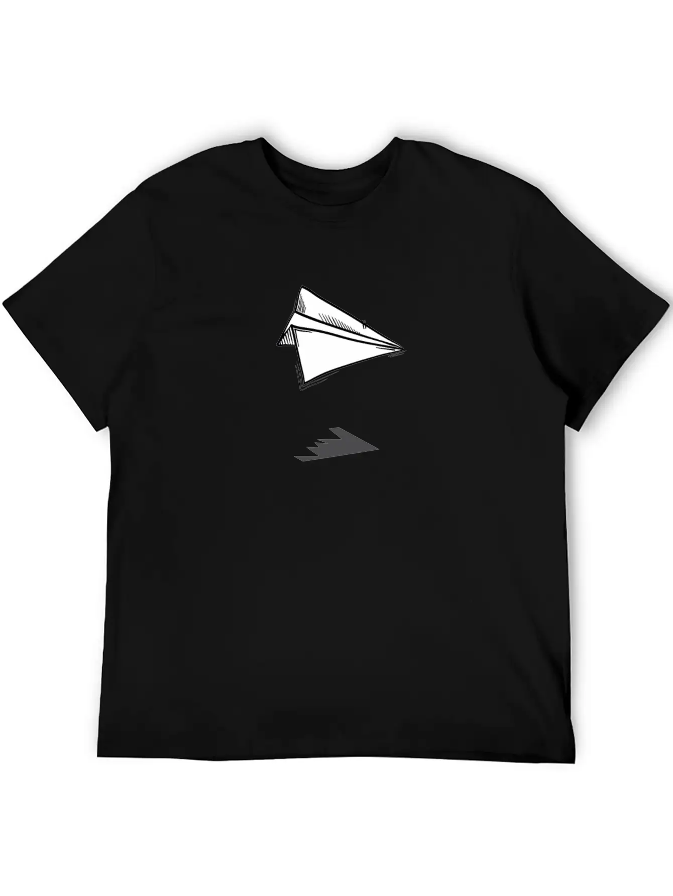 Paper Airplane Shadow Comic Plane Aircraft Soft Cotton Short Sleeve Tee – Unisex Wardrobe Staple