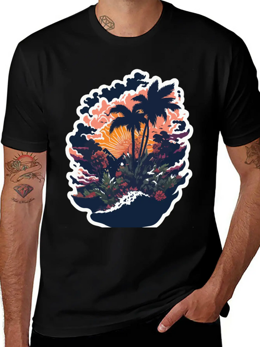 Paradise Island Basic Graphic T-Shirt – Daily Comfort In Soft Cotton