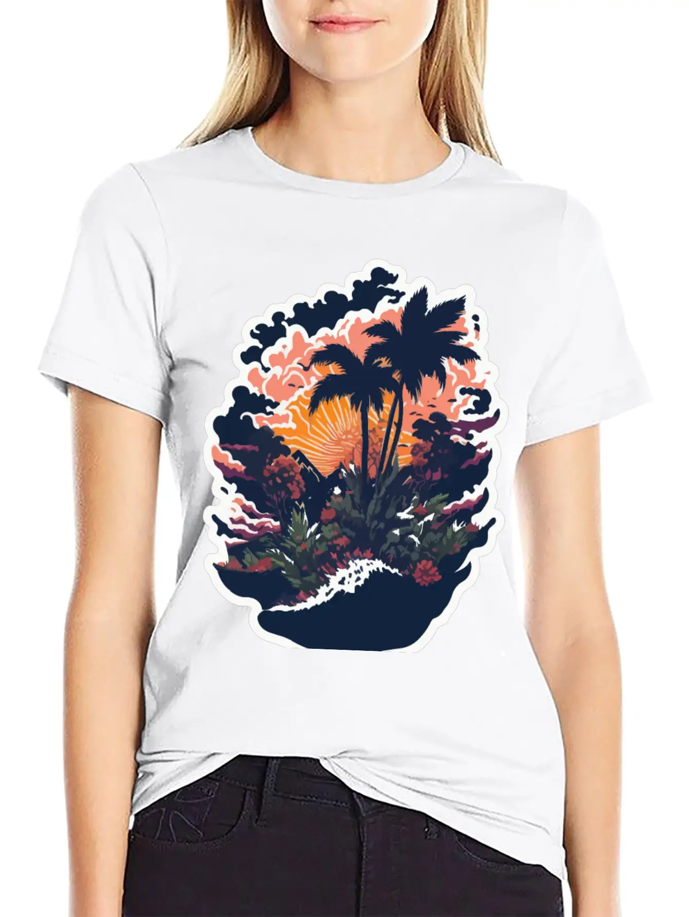 Paradise Island Basic Graphic T-Shirt – Daily Comfort In Soft Cotton