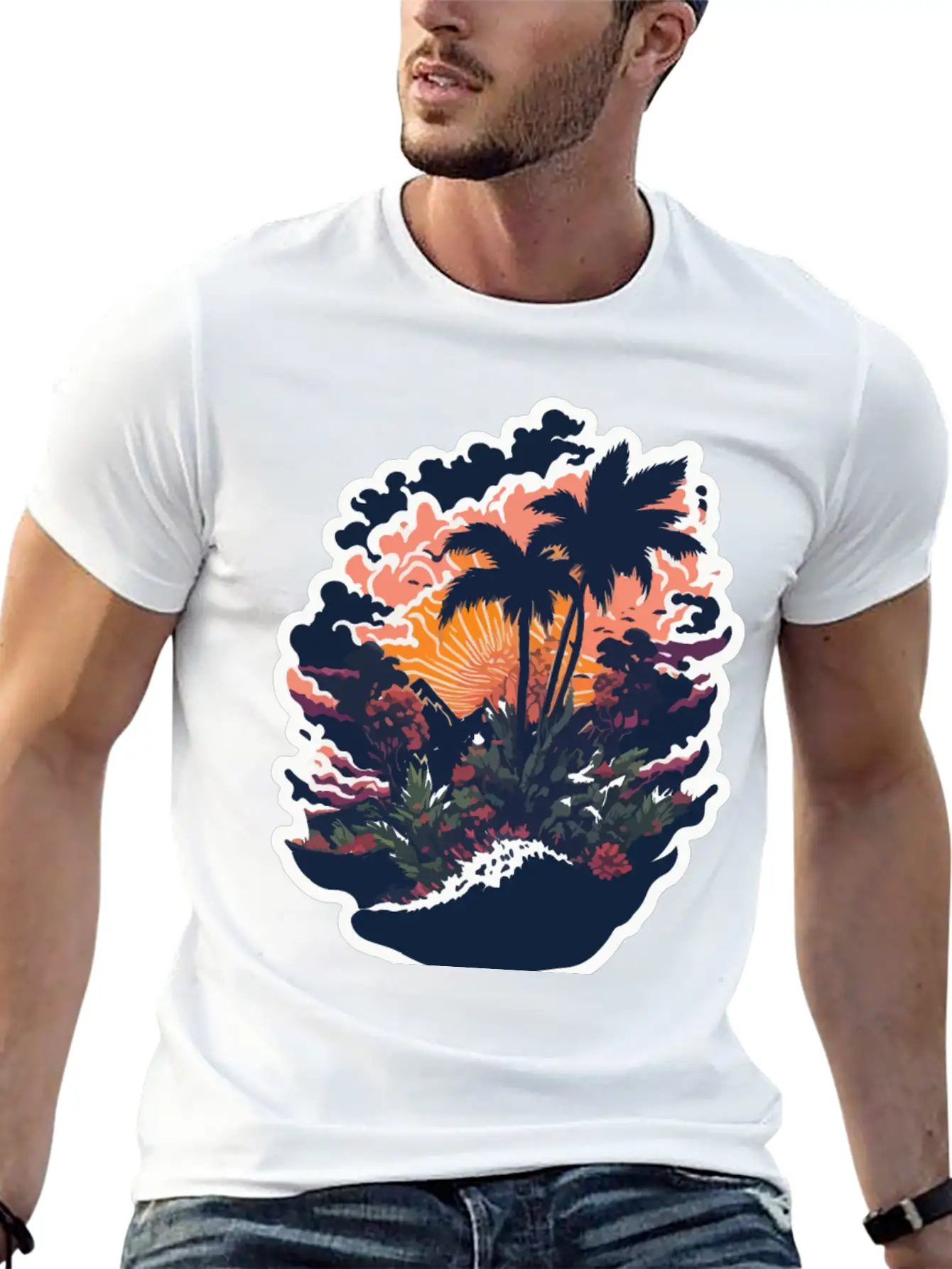 Paradise Island Basic Graphic T-Shirt – Daily Comfort In Soft Cotton