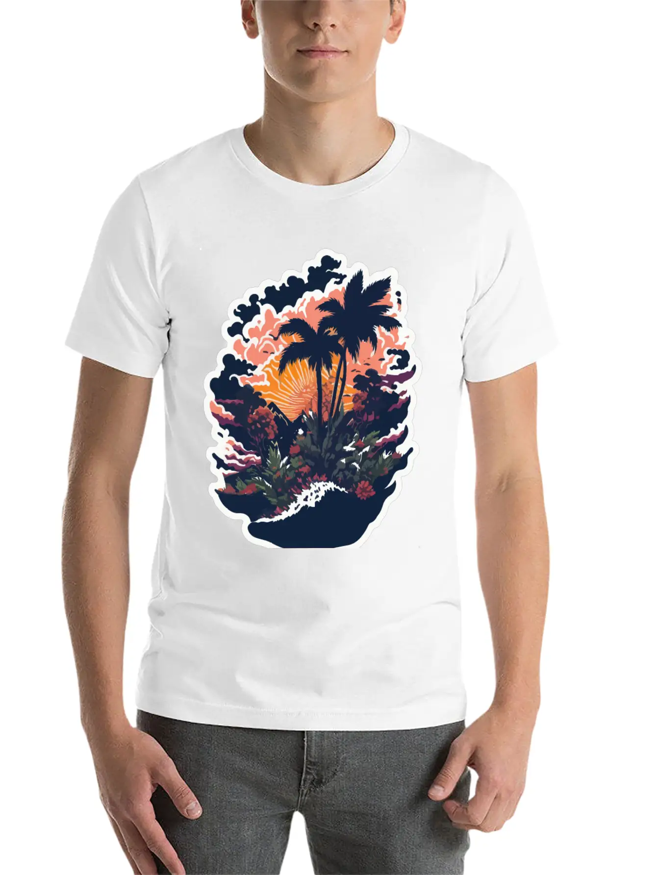Paradise Island Basic Graphic T-Shirt – Daily Comfort In Soft Cotton