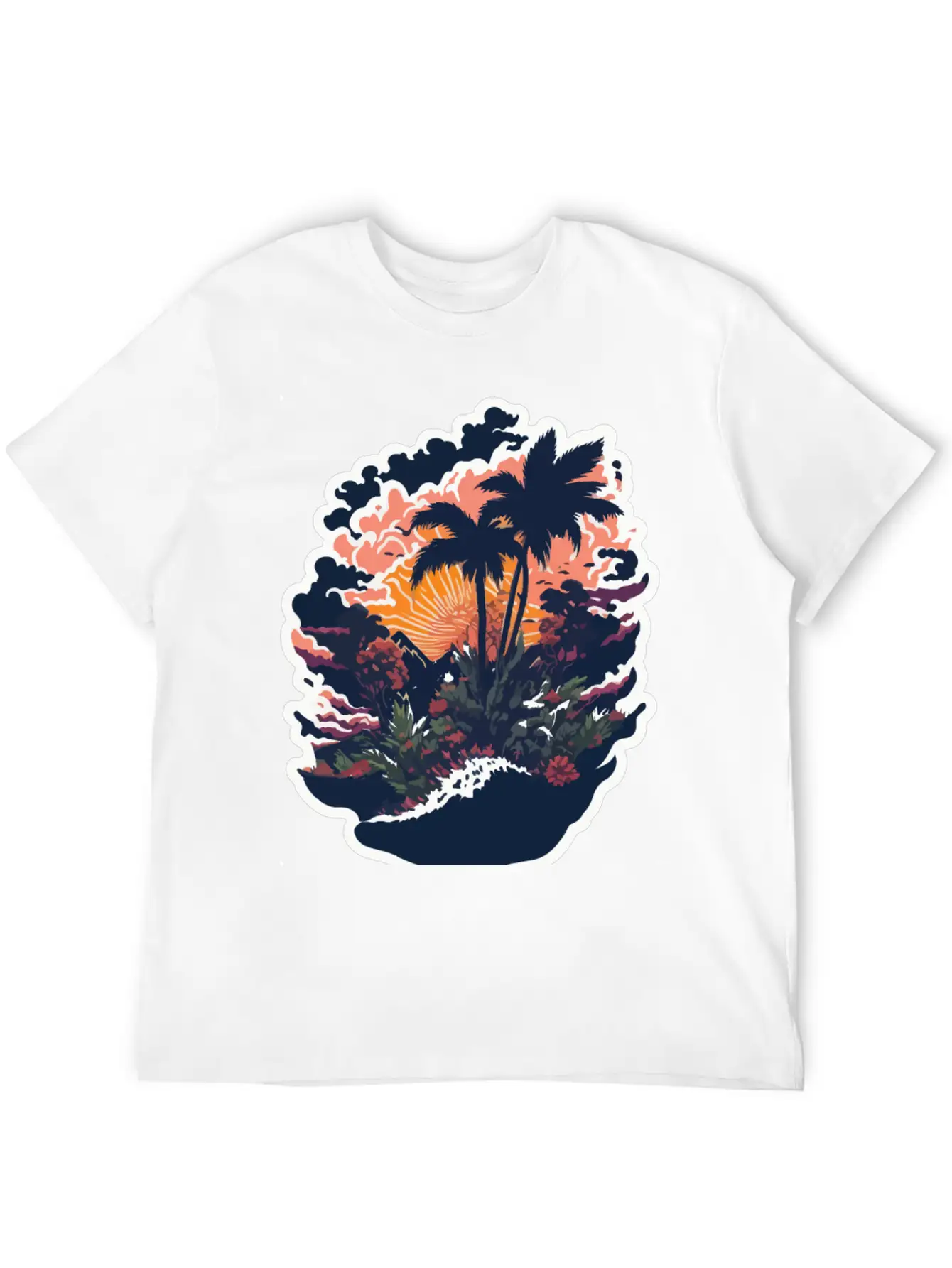 Paradise Island Basic Graphic T-Shirt – Daily Comfort In Soft Cotton