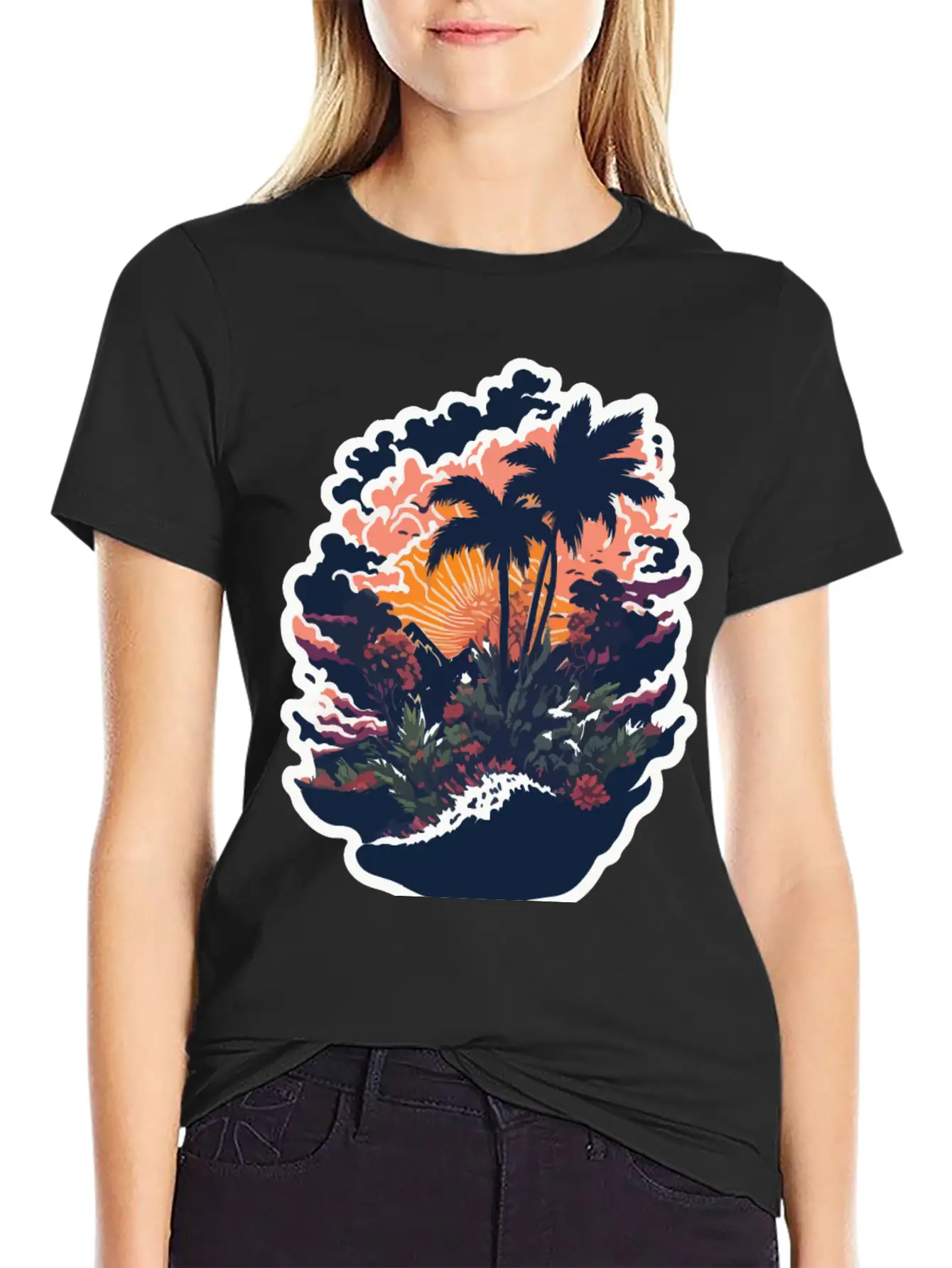 Paradise Island Basic Graphic T-Shirt – Daily Comfort In Soft Cotton