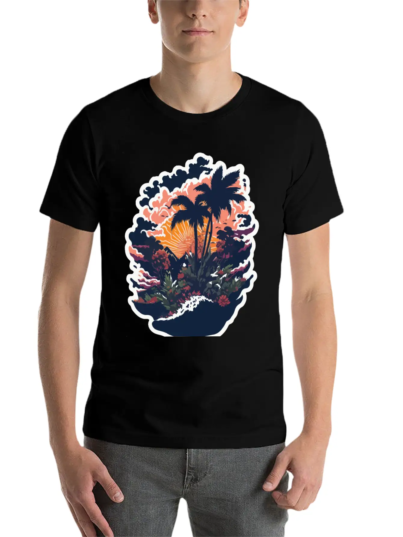 Paradise Island Basic Graphic T-Shirt – Daily Comfort In Soft Cotton