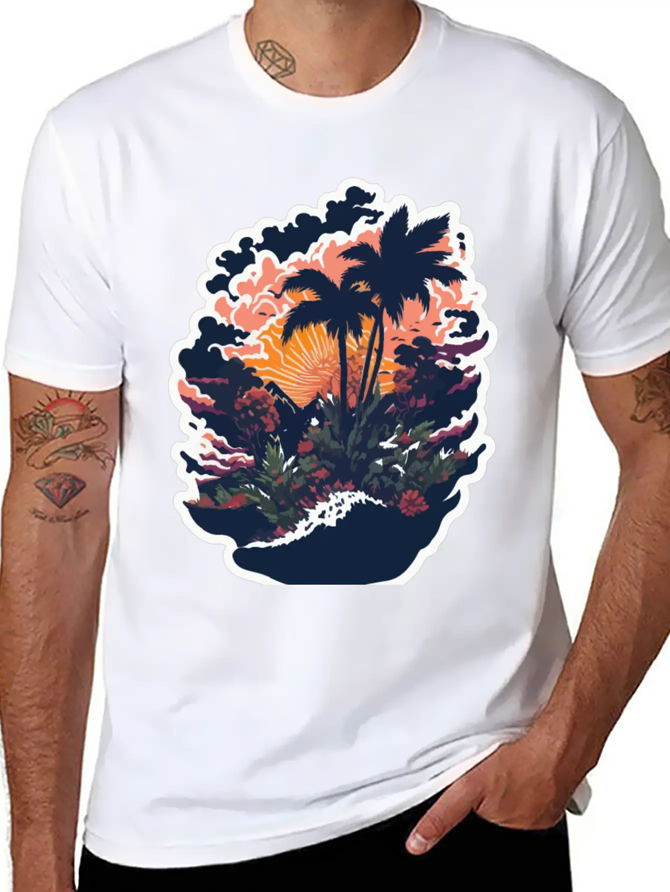 Paradise Island Basic Graphic T-Shirt – Daily Comfort In Soft Cotton