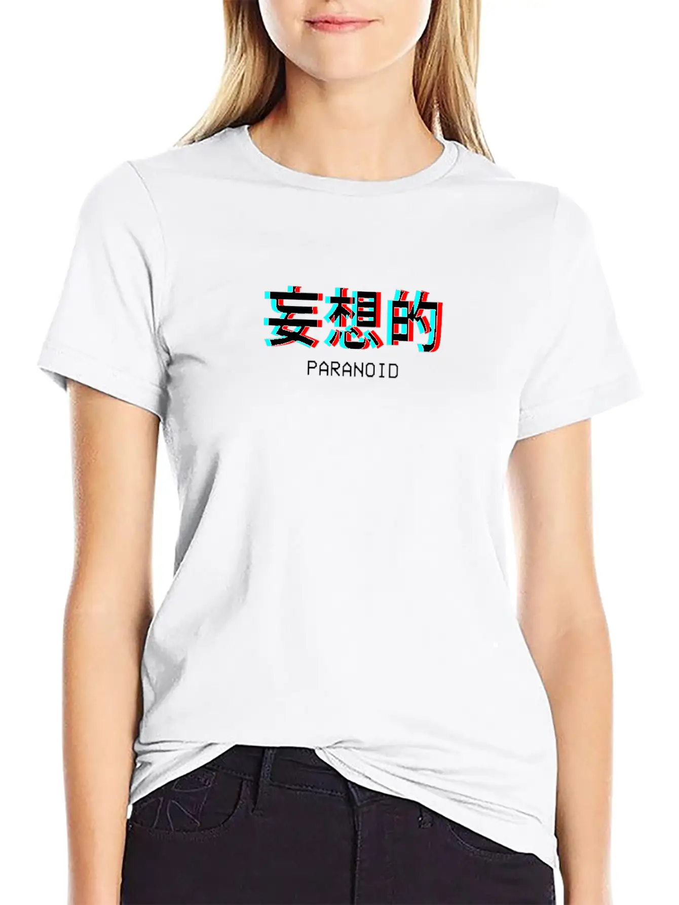 Paranoid Japanese Vaporwave Aesthetic Gift Modern Fit Casual T-Shirt ��� Clean And Versatile Design