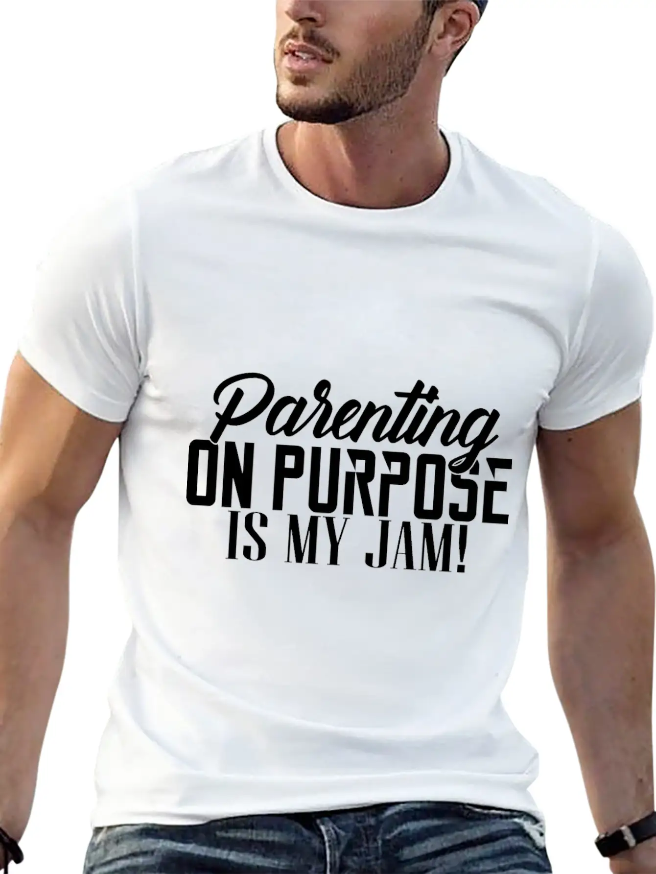Parenting On Purpose Is My Jam Essential Cotton Tee For Daily Outfits – Unisex Style