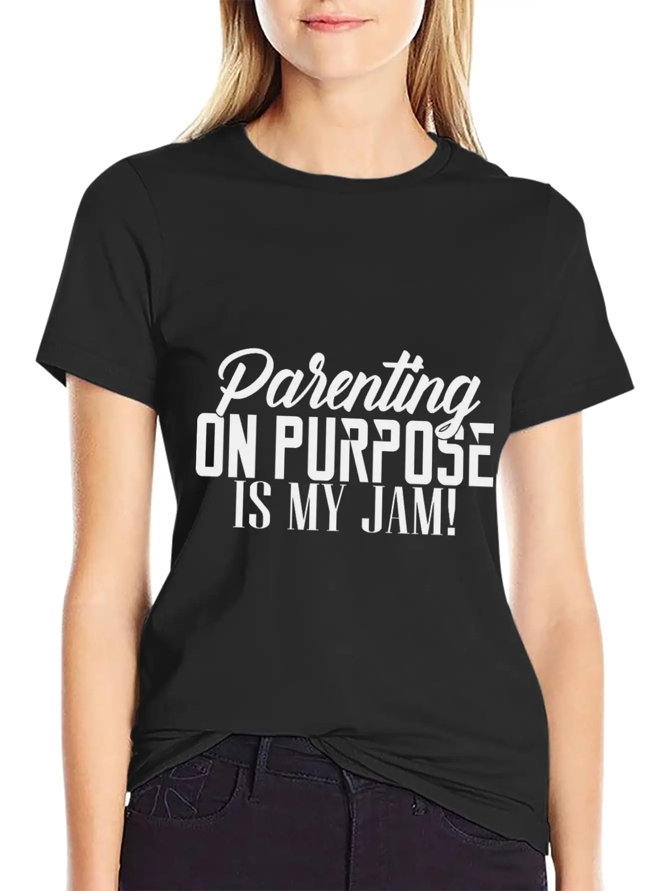 Parenting On Purpose Is My Jam Essential Cotton Tee For Daily Outfits – Unisex Style
