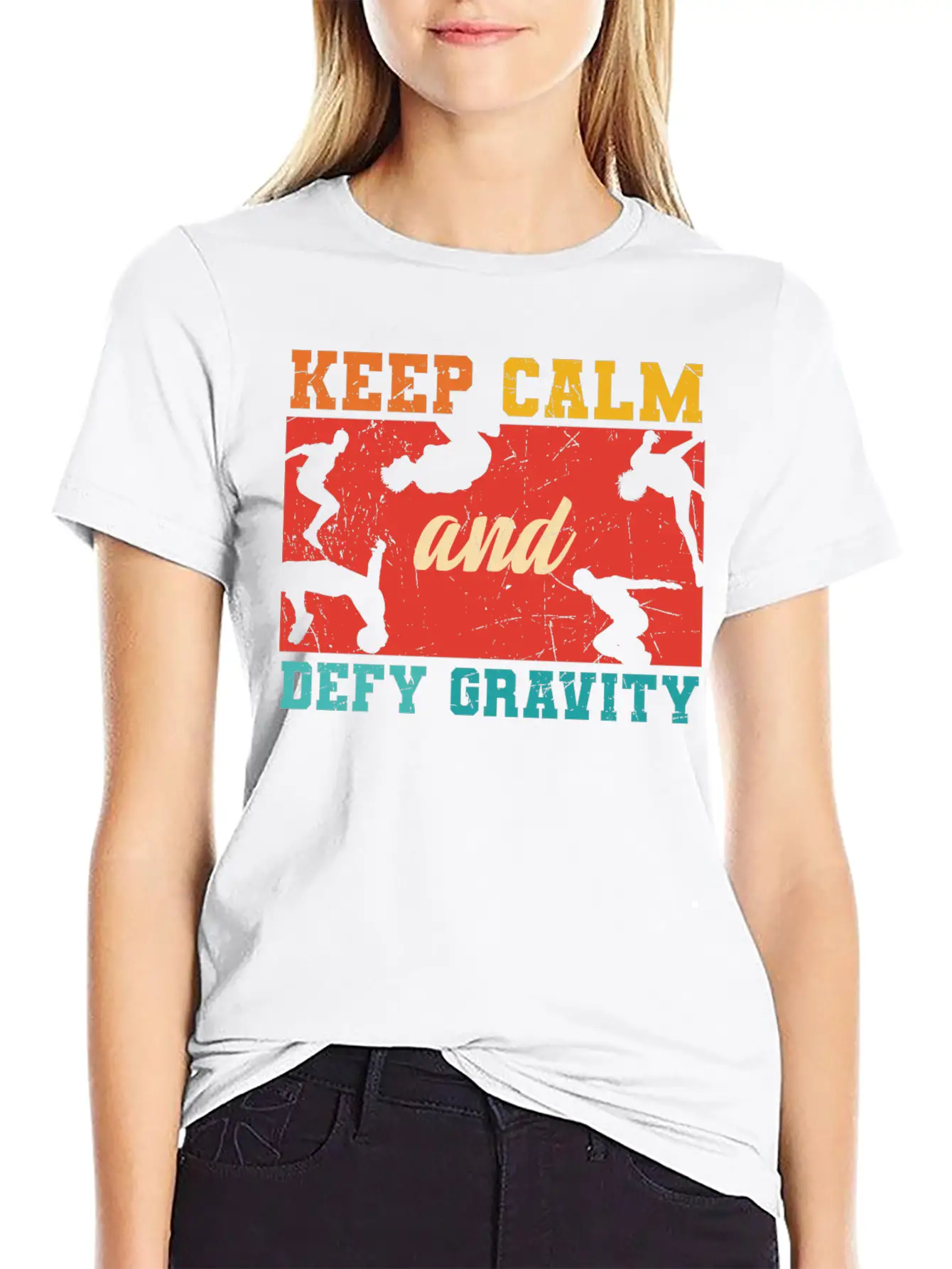 Parkour Keep Calm And Defy Gravity Unisex Casual T-Shirt – Clean Design For Daily Comfort