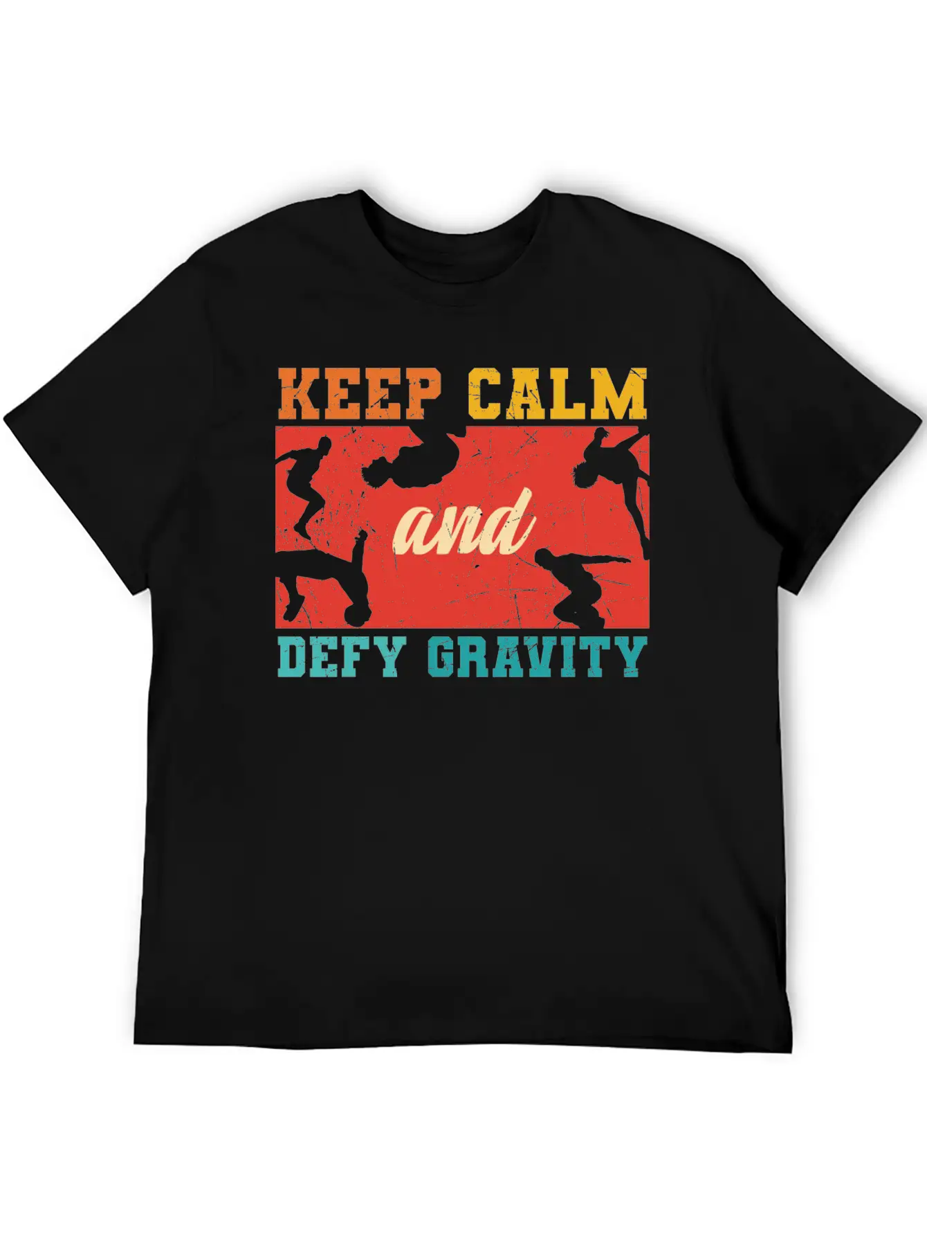 Parkour Keep Calm And Defy Gravity Unisex Casual T-Shirt – Clean Design For Daily Comfort