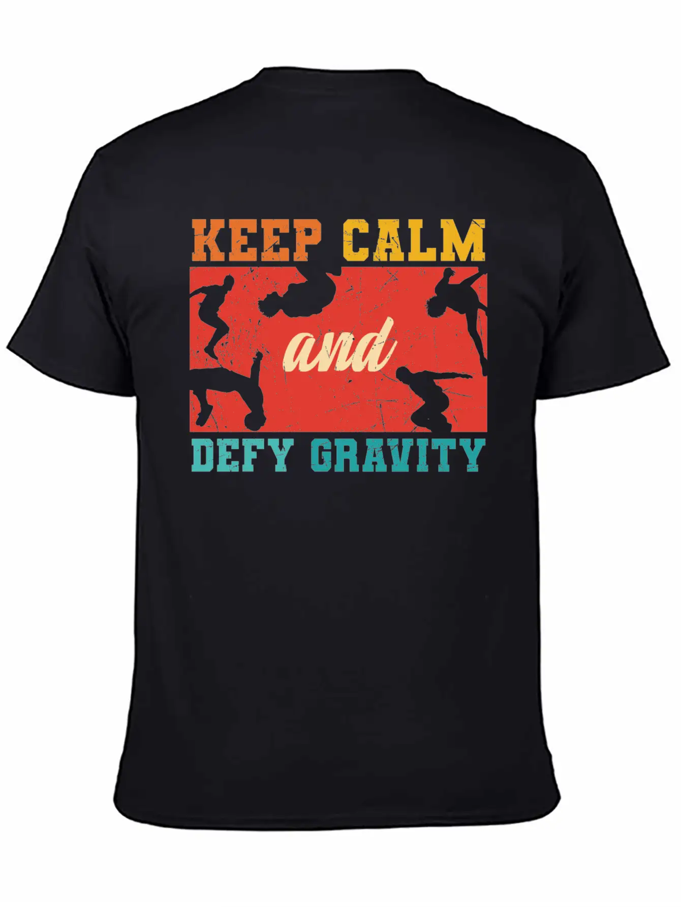 Parkour Keep Calm And Defy Gravity Unisex Casual T-Shirt – Clean Design For Daily Comfort