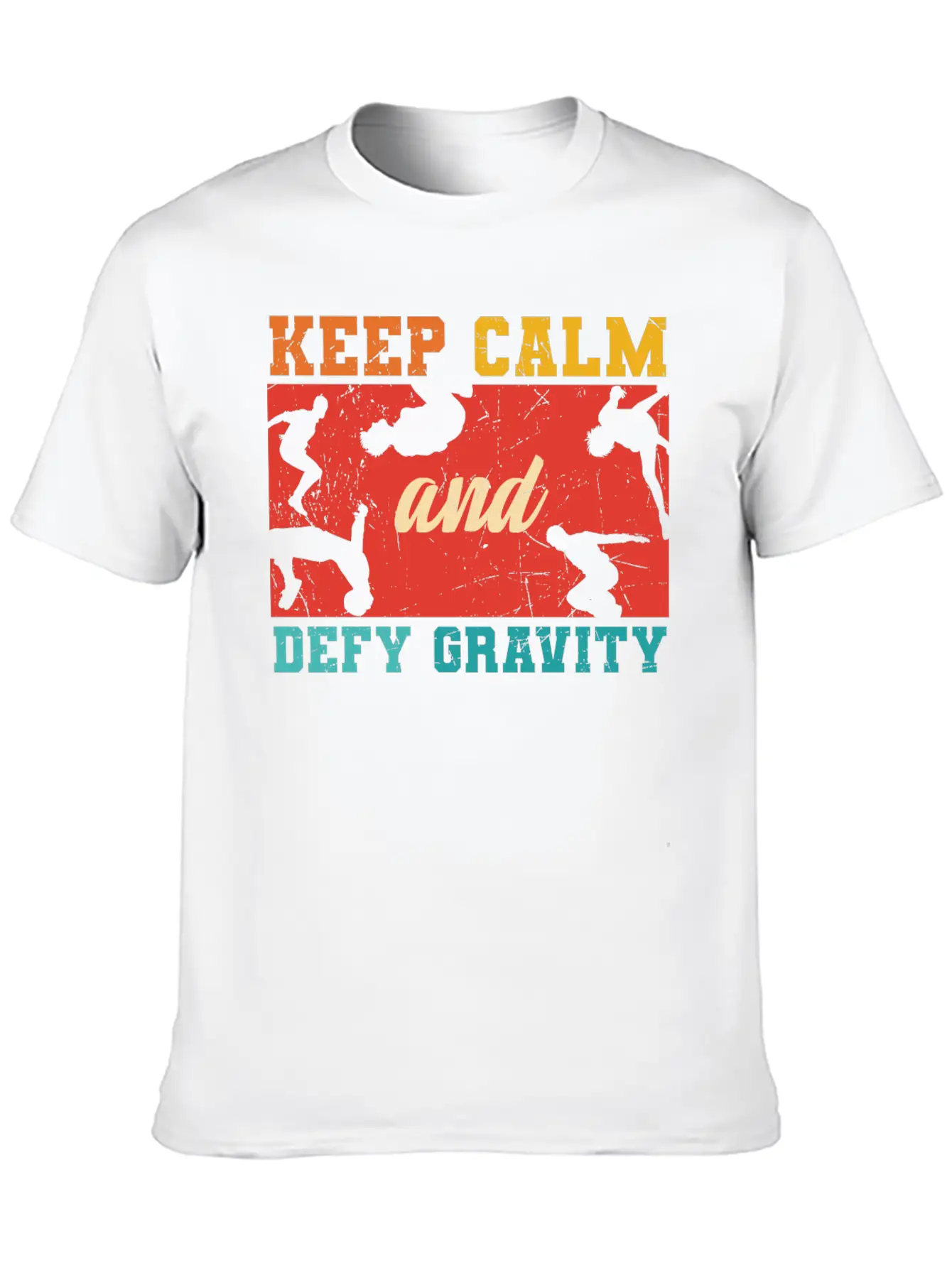 Parkour Keep Calm And Defy Gravity Unisex Casual T-Shirt – Clean Design For Daily Comfort