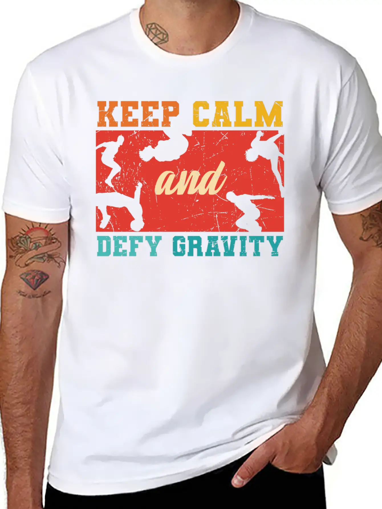 Parkour Keep Calm And Defy Gravity Unisex Casual T-Shirt – Clean Design For Daily Comfort