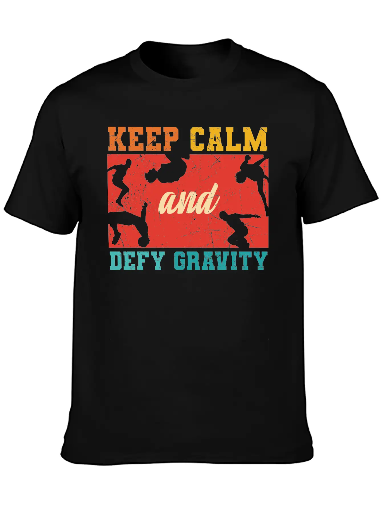 Parkour Keep Calm And Defy Gravity Unisex Casual T-Shirt – Clean Design For Daily Comfort