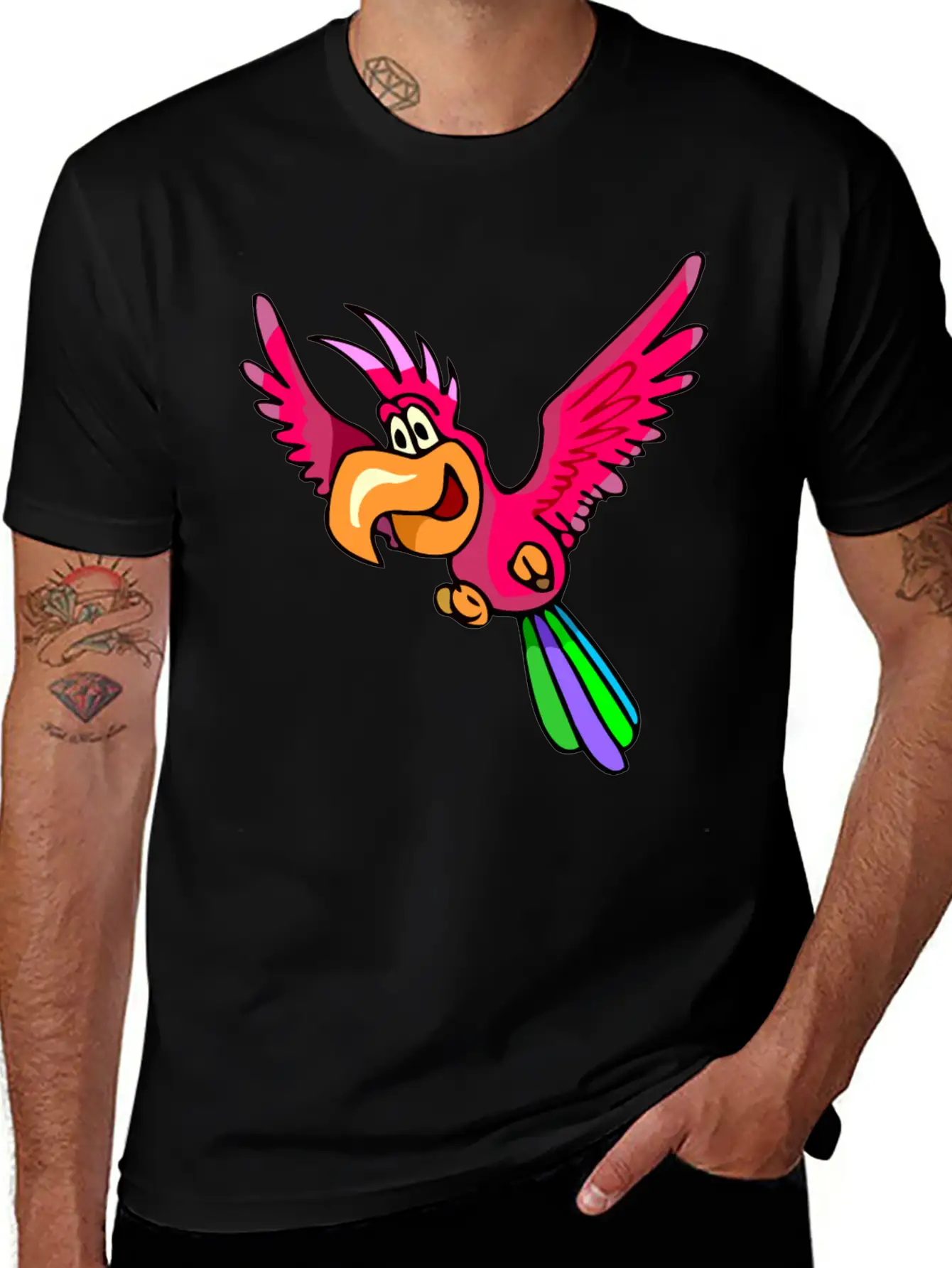 Parrot 4 Stylish Everyday T-Shirt – Unisex Basic Cotton Tee
