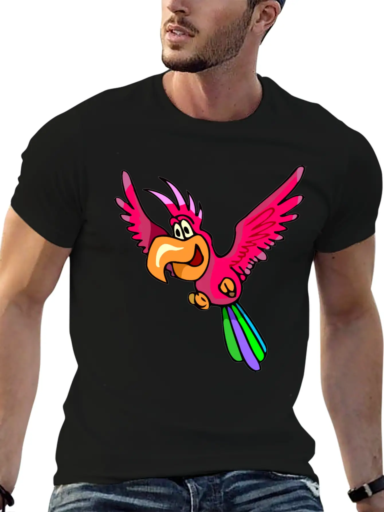 Parrot 4 Stylish Everyday T-Shirt – Unisex Basic Cotton Tee