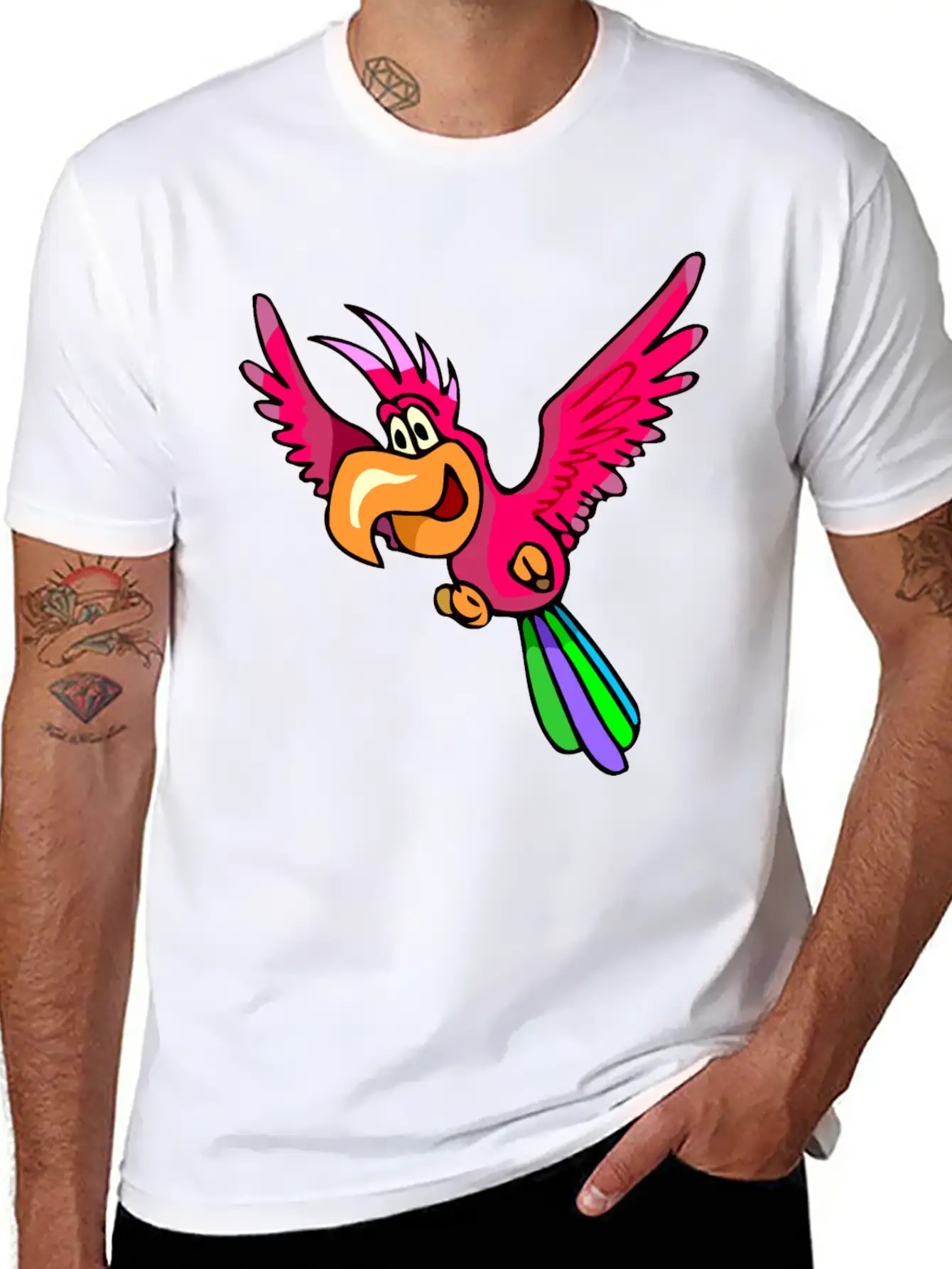 Parrot 4 Stylish Everyday T-Shirt – Unisex Basic Cotton Tee