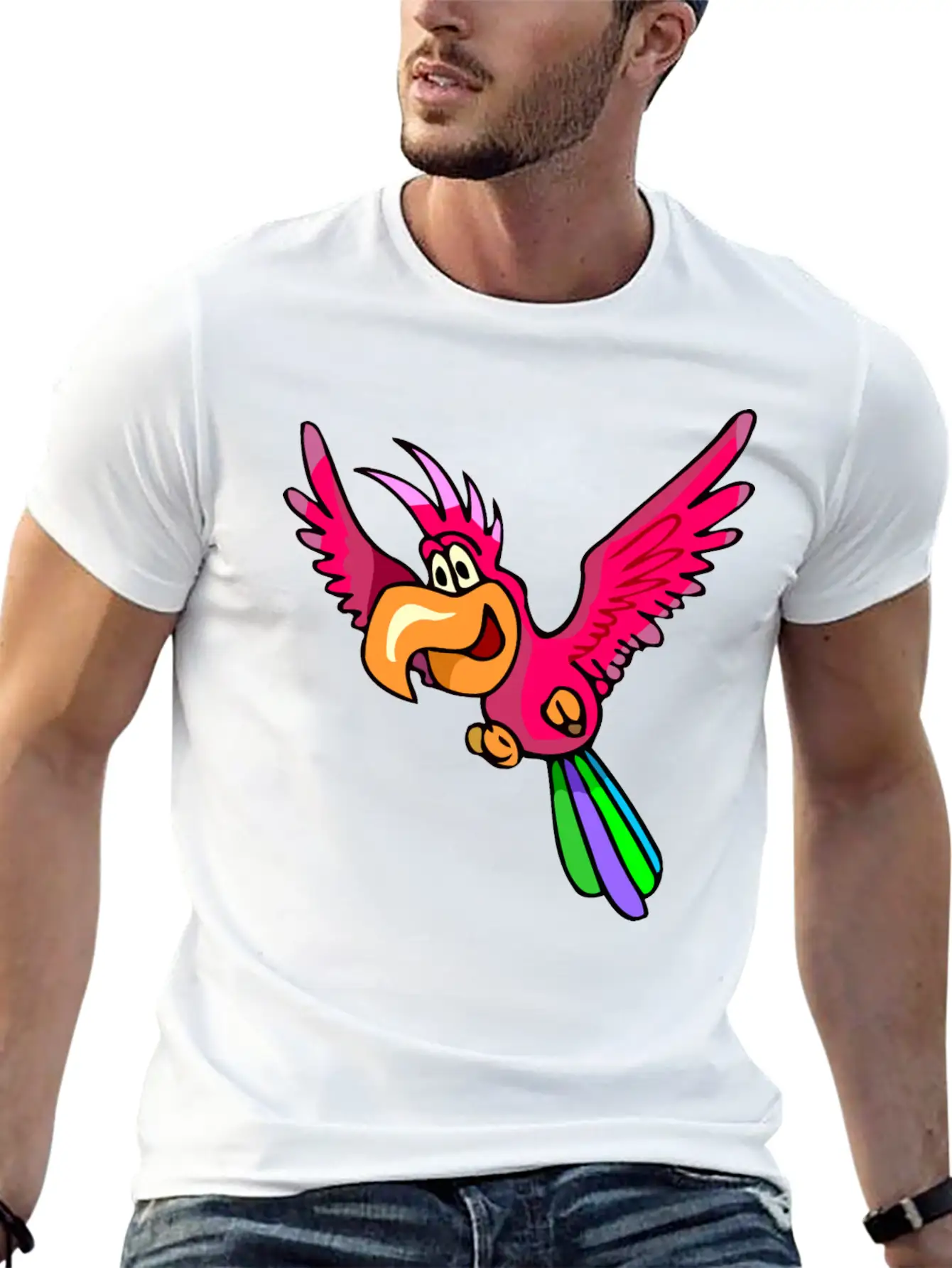 Parrot 4 Stylish Everyday T-Shirt – Unisex Basic Cotton Tee