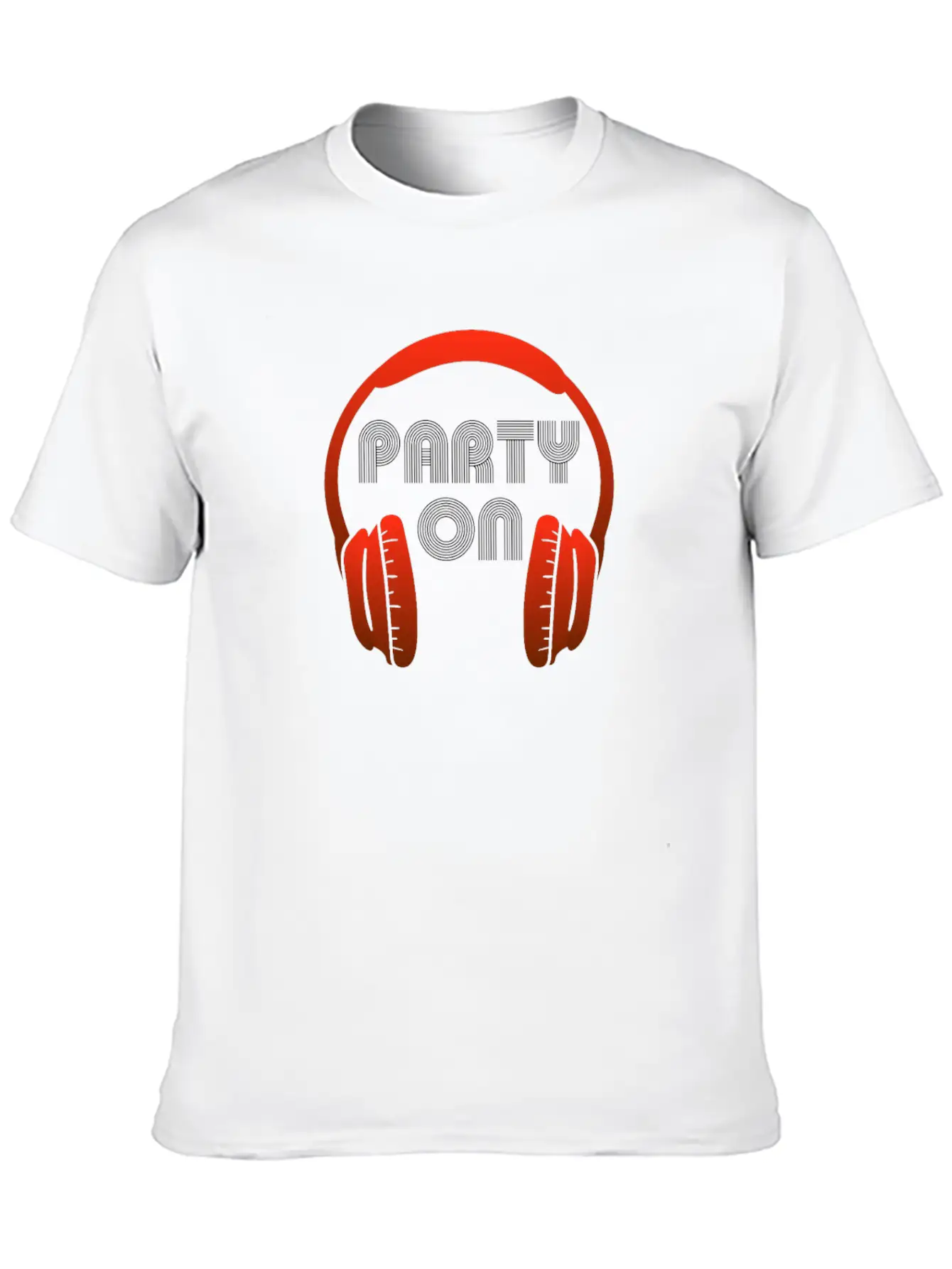 Party On - Headset, Headphones, DJ, Equalizer Unisex Casual T-Shirt – Clean Design For Daily Comfort