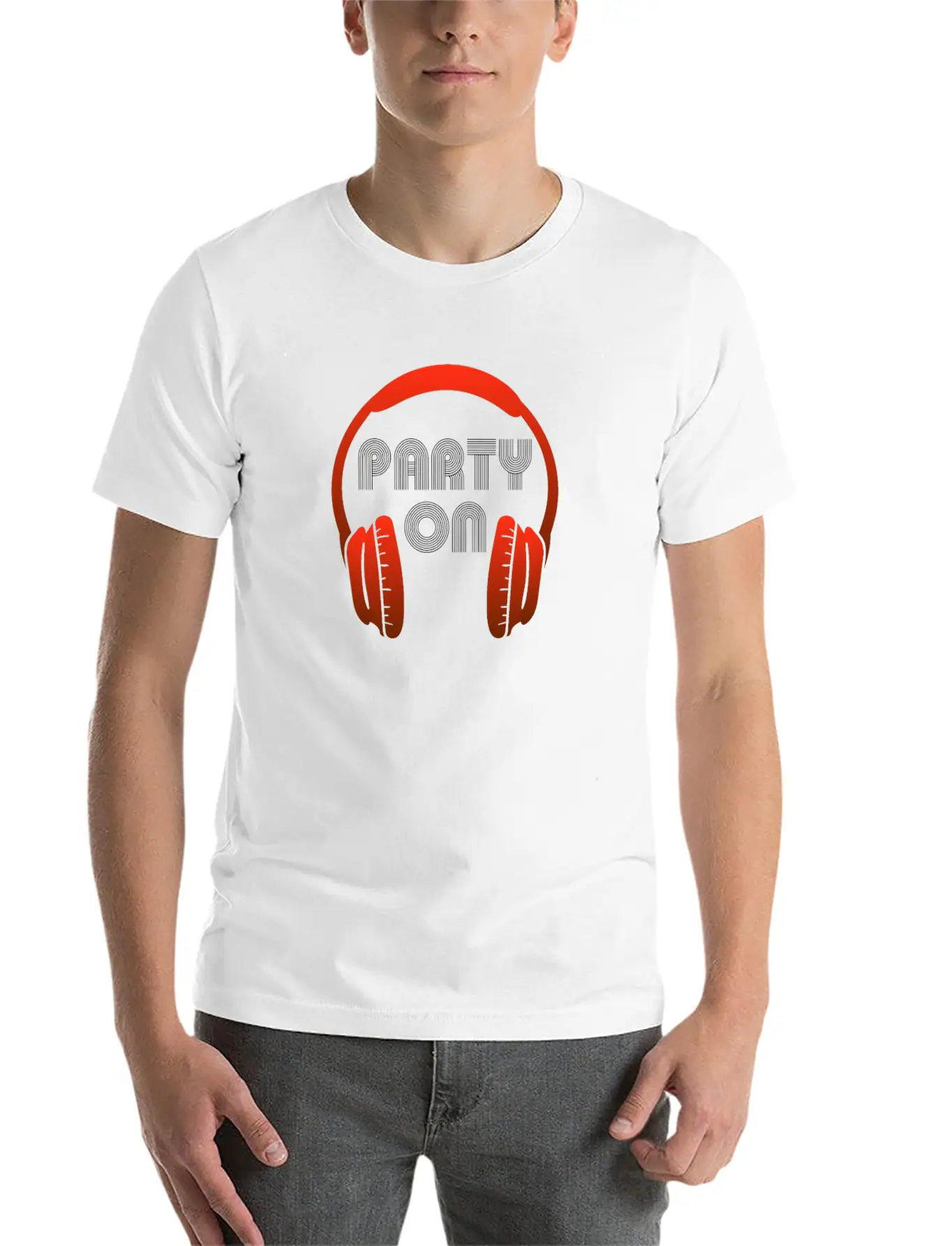 Party On - Headset, Headphones, DJ, Equalizer Unisex Casual T-Shirt – Clean Design For Daily Comfort