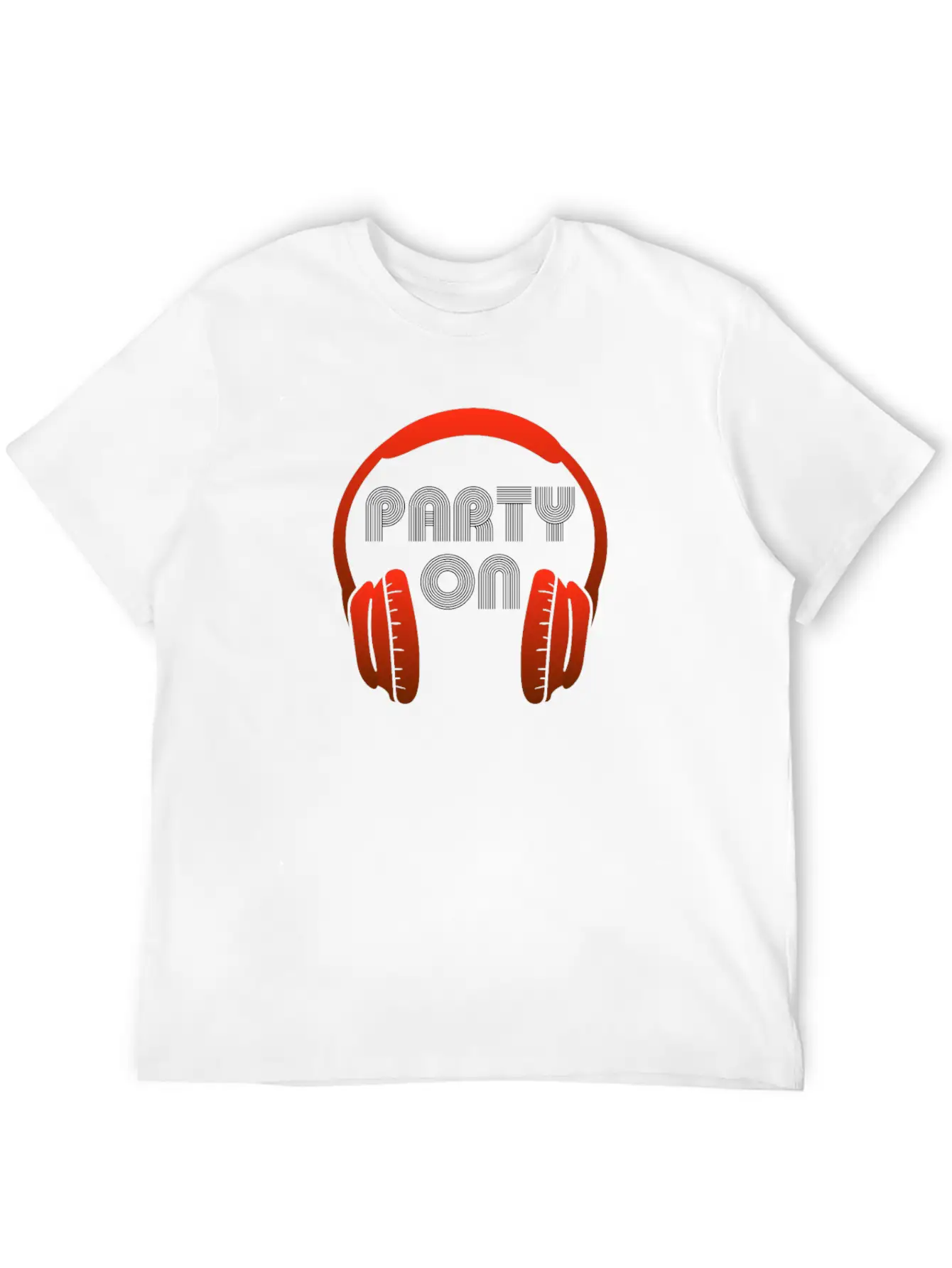 Party On - Headset, Headphones, DJ, Equalizer Unisex Casual T-Shirt – Clean Design For Daily Comfort