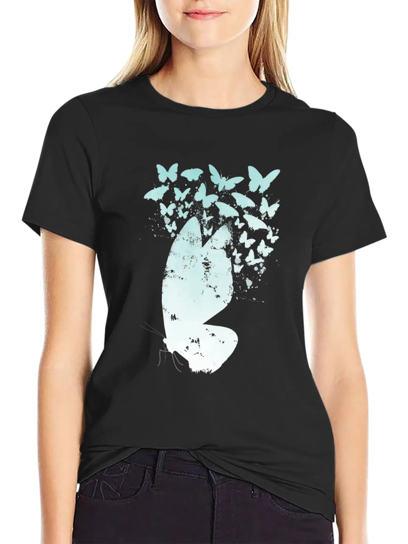 Pastel Butterfly Lover Essential Cotton Tee For Daily Outfits – Unisex Style