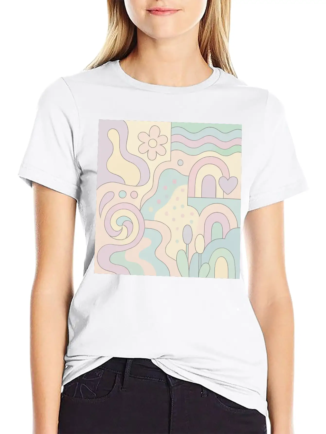 Pastel & Candy Colour Palette Aesthetic Lightweight Cotton T-Shirt – Daily Comfort Graphic Shirt