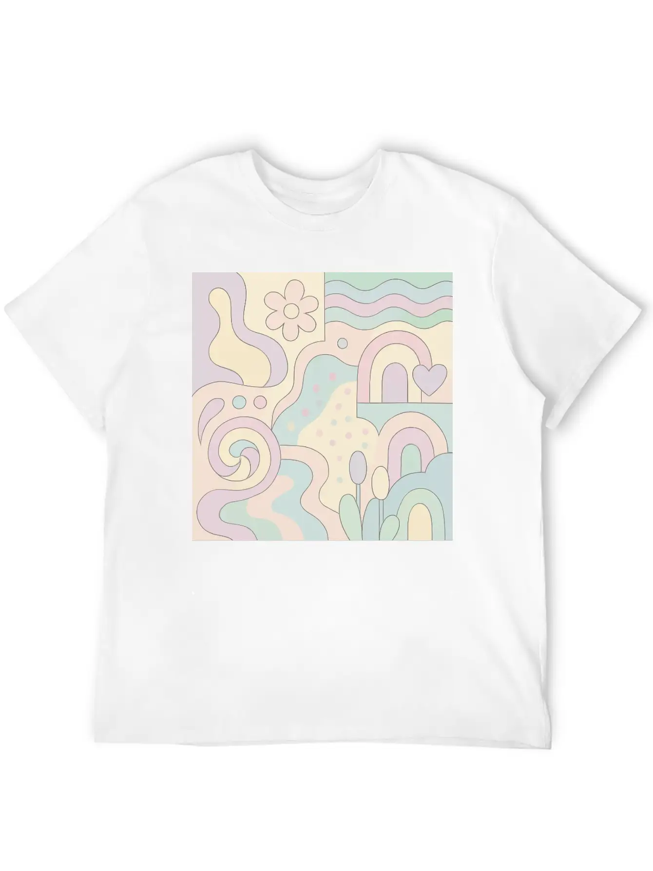 Pastel & Candy Colour Palette Aesthetic Lightweight Cotton T-Shirt – Daily Comfort Graphic Shirt
