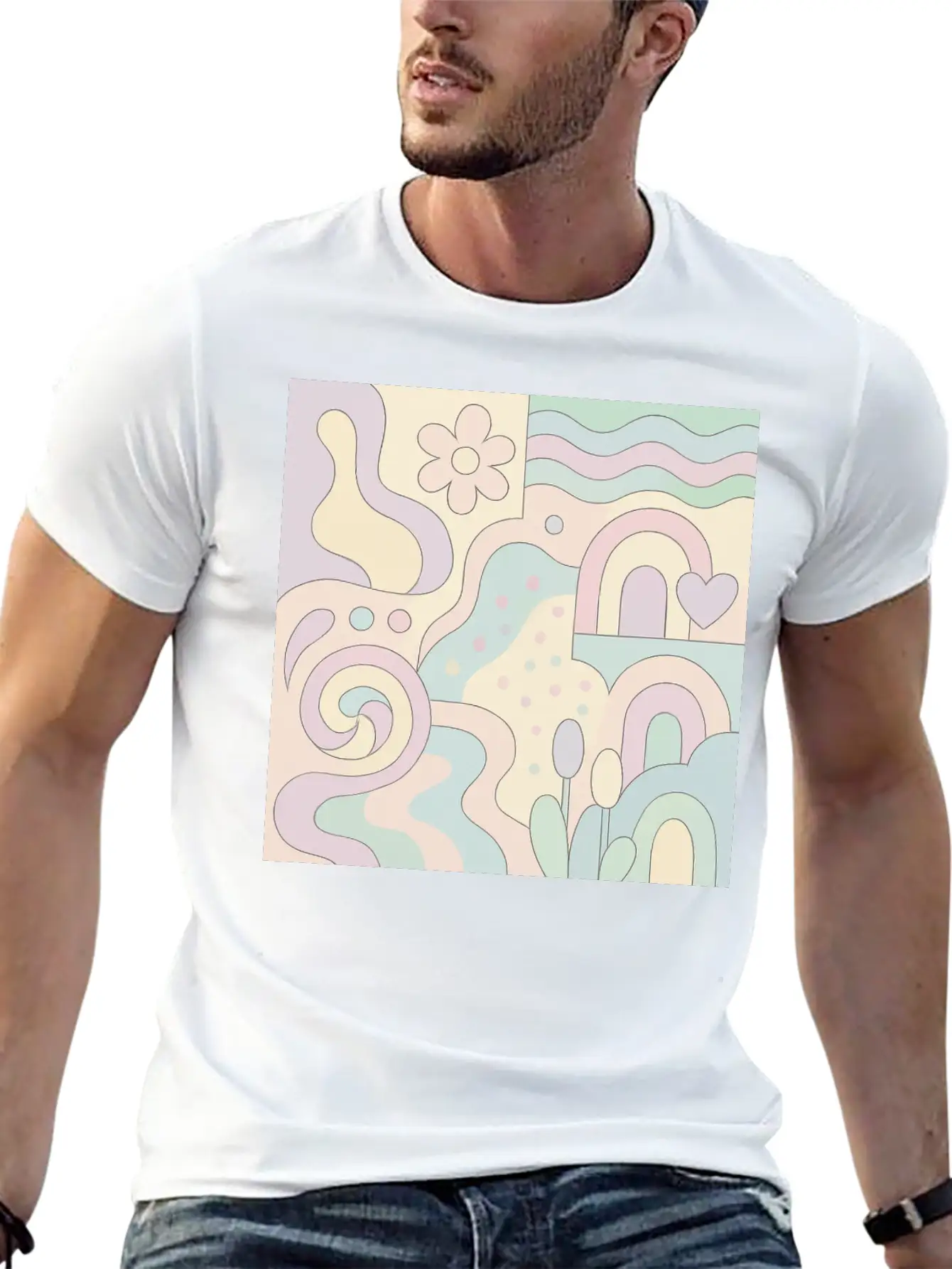 Pastel & Candy Colour Palette Aesthetic Lightweight Cotton T-Shirt – Daily Comfort Graphic Shirt