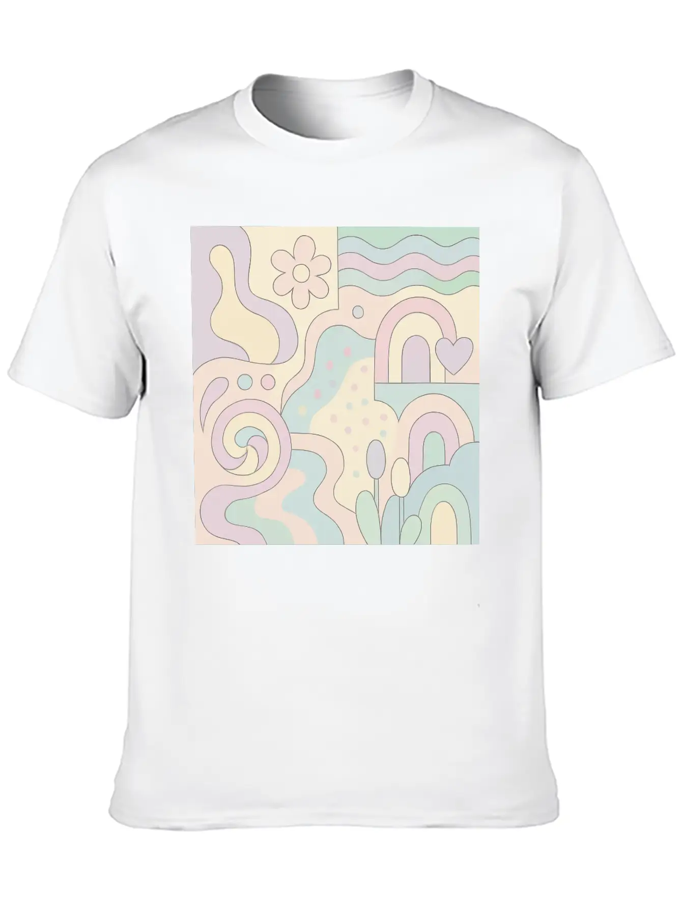 Pastel & Candy Colour Palette Aesthetic Lightweight Cotton T-Shirt – Daily Comfort Graphic Shirt