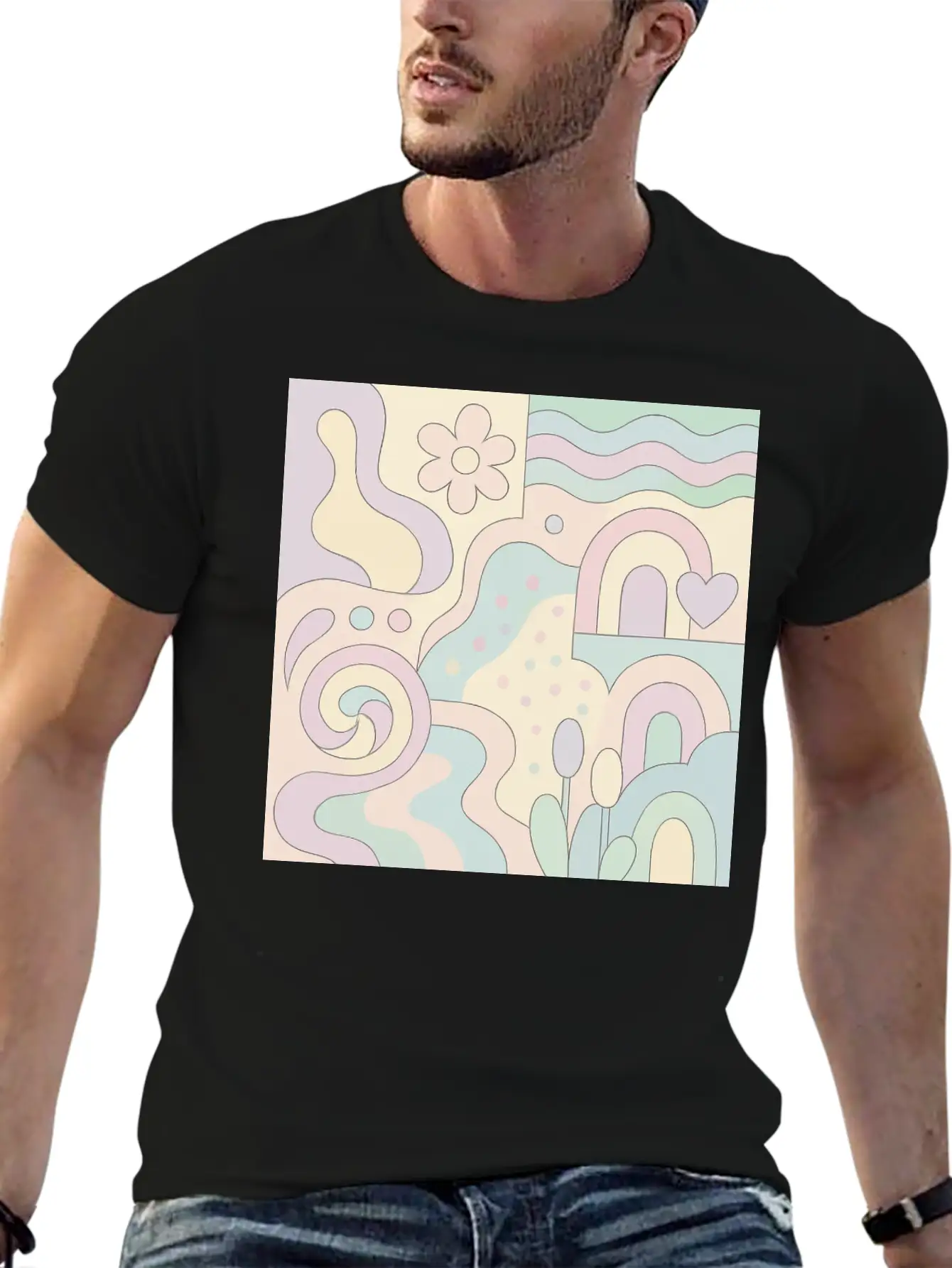 Pastel & Candy Colour Palette Aesthetic Lightweight Cotton T-Shirt – Daily Comfort Graphic Shirt