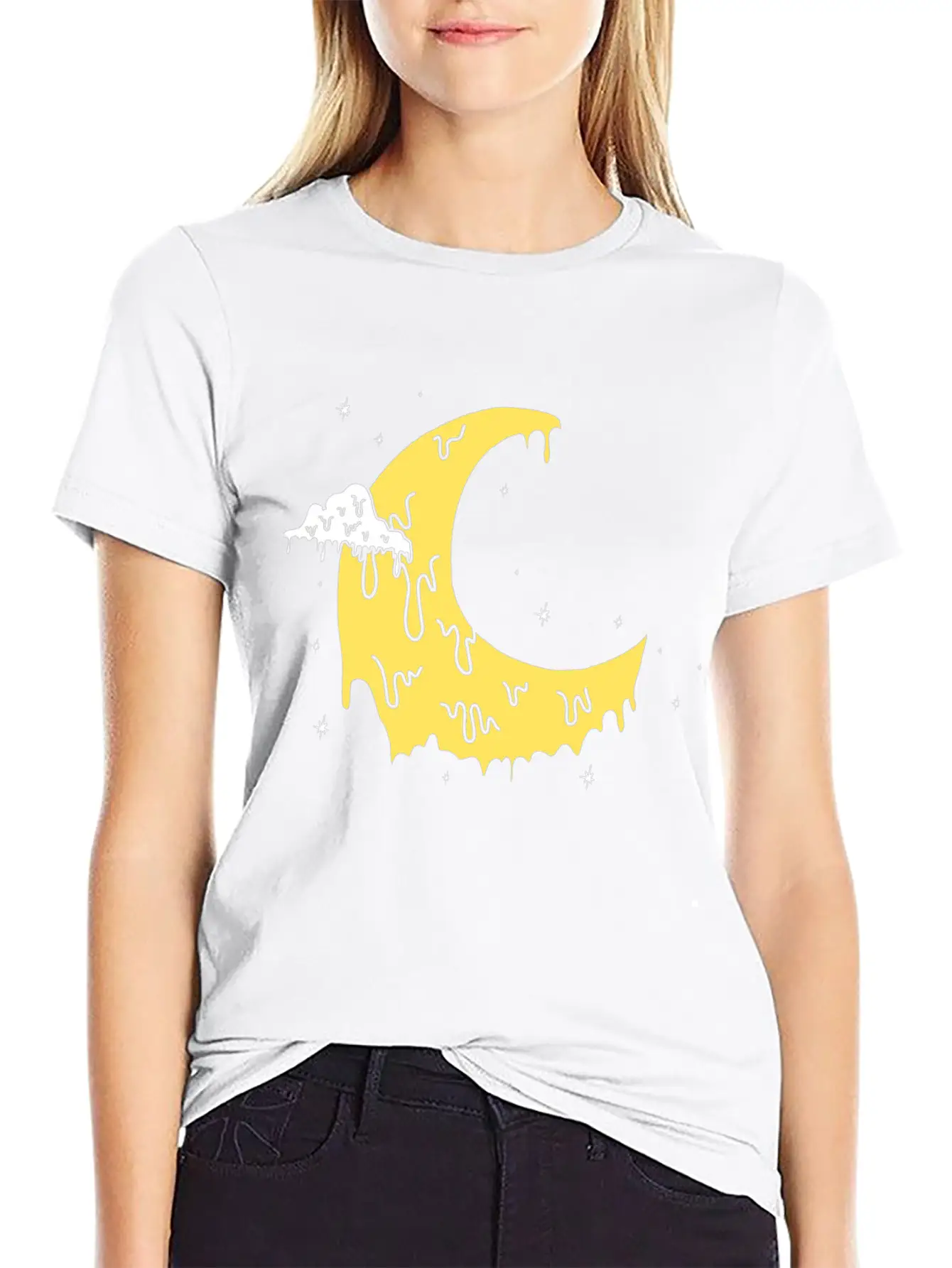 Pastel Goth Moon Kawaii Aesthetic Crescent Unisex Casual T-Shirt – Clean Design For Daily Comfort