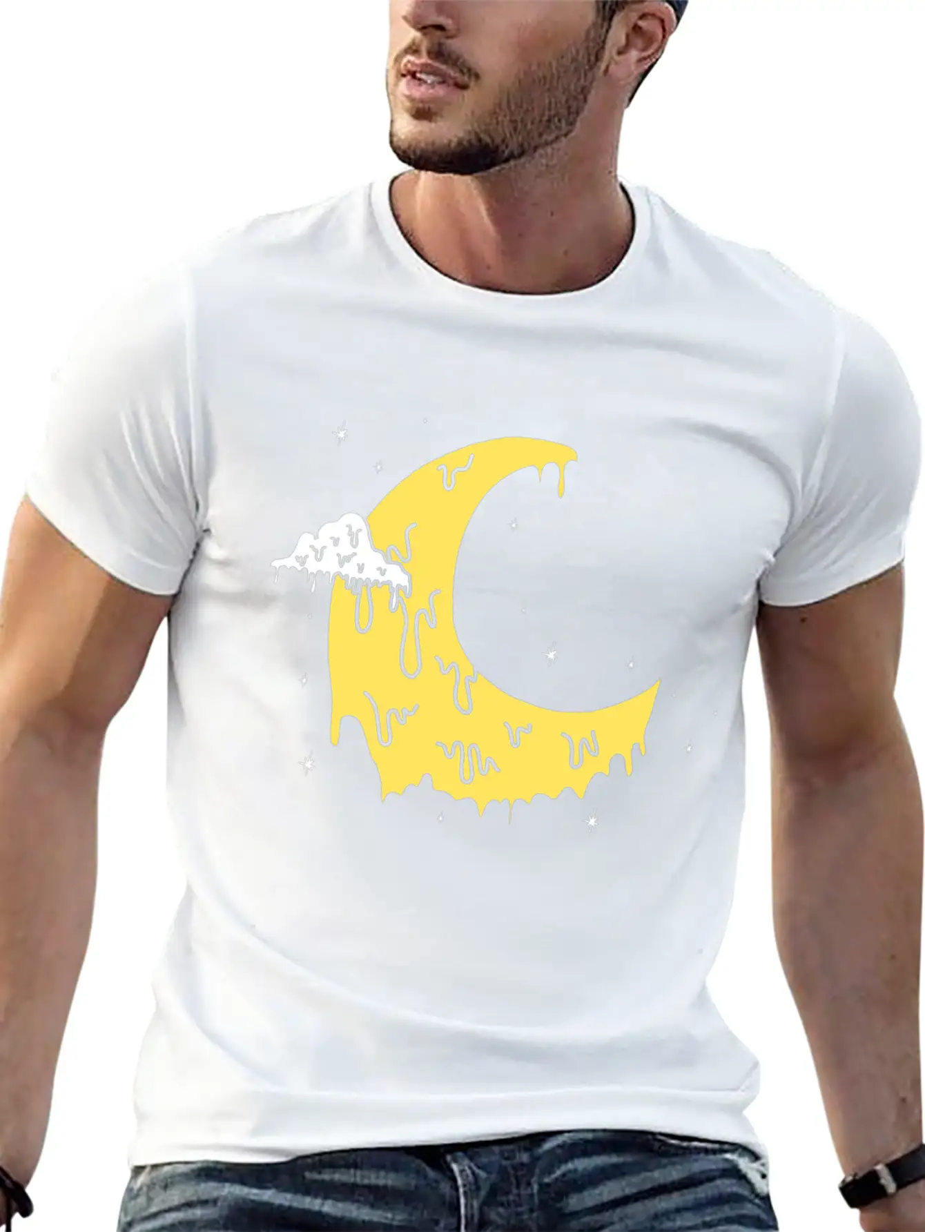 Pastel Goth Moon Kawaii Aesthetic Crescent Unisex Casual T-Shirt – Clean Design For Daily Comfort
