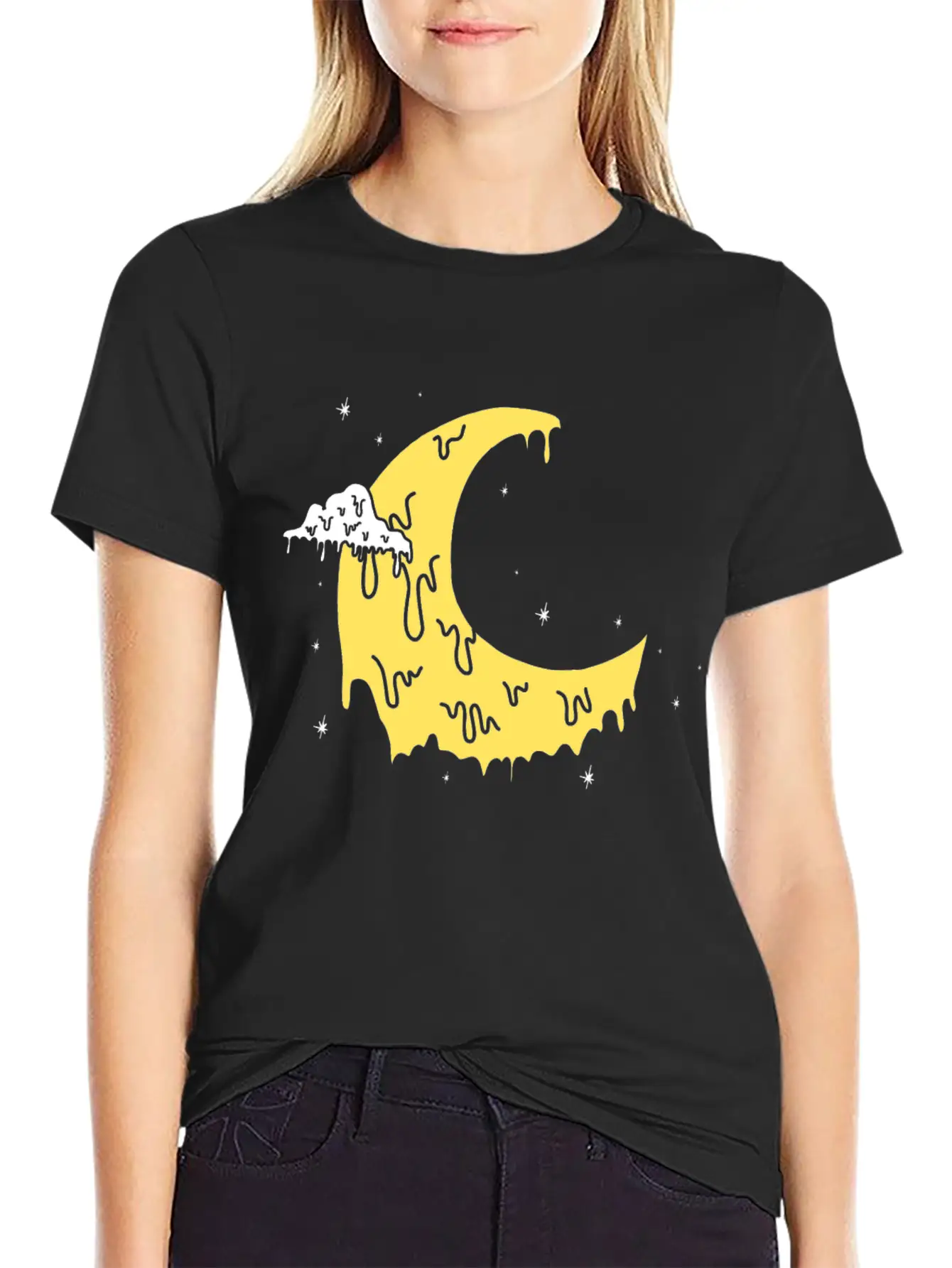 Pastel Goth Moon Kawaii Aesthetic Crescent Unisex Casual T-Shirt – Clean Design For Daily Comfort