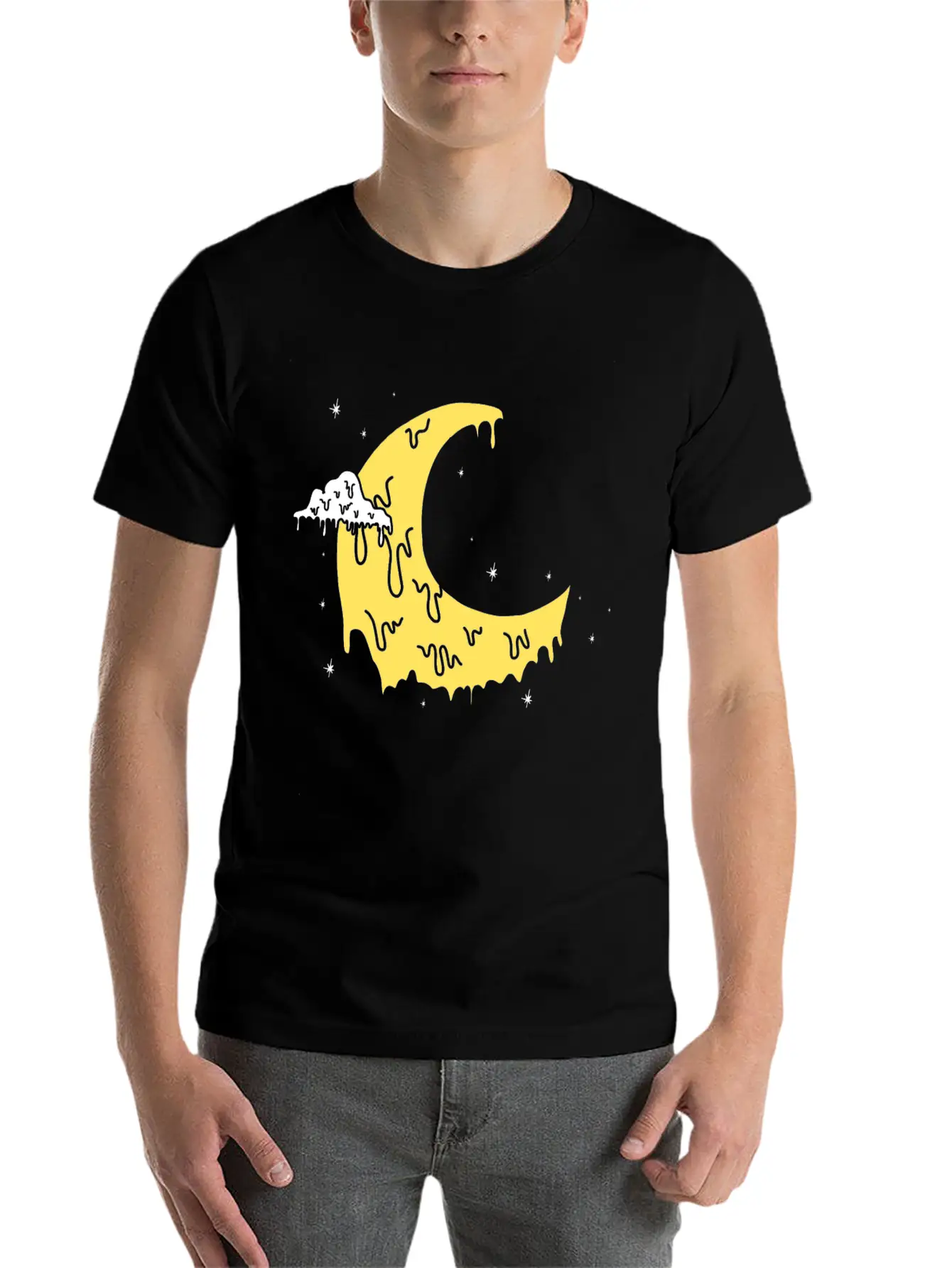 Pastel Goth Moon Kawaii Aesthetic Crescent Unisex Casual T-Shirt – Clean Design For Daily Comfort
