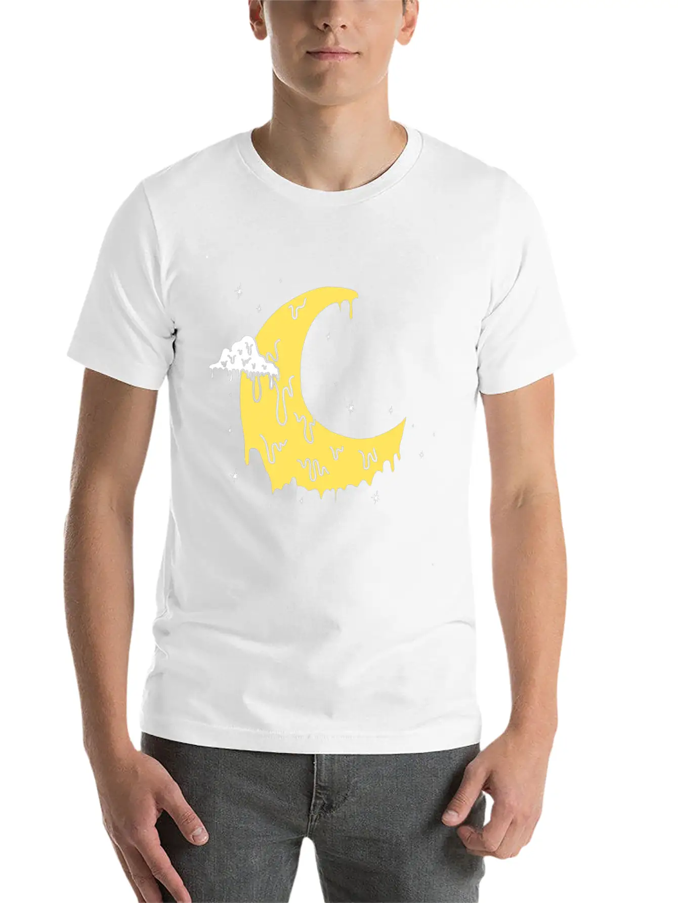 Pastel Goth Moon Kawaii Aesthetic Crescent Unisex Casual T-Shirt – Clean Design For Daily Comfort